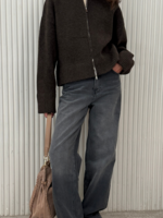 Charli Charli Cardigan Zippé Zoey - Dark Espresso