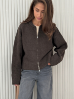 Charli Charli Cardigan Zippé Zoey - Dark Espresso