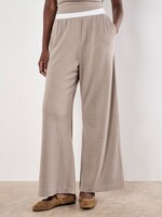 Apricot Apricot Mini Dogtooth Elastic Waist Trouser - Stone