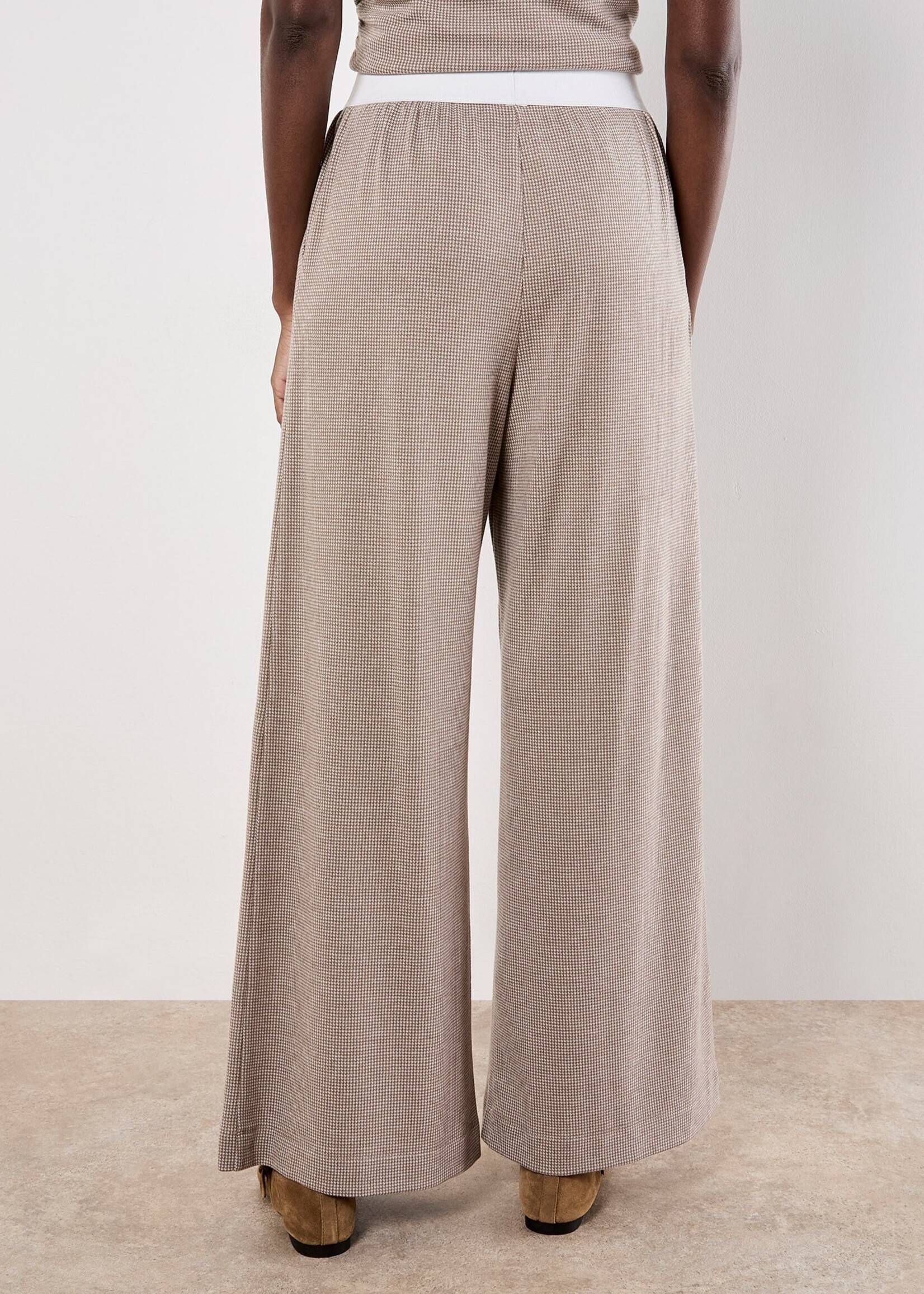 Apricot Apricot Pantalon À Motif Avec Taille Élastique - Stone