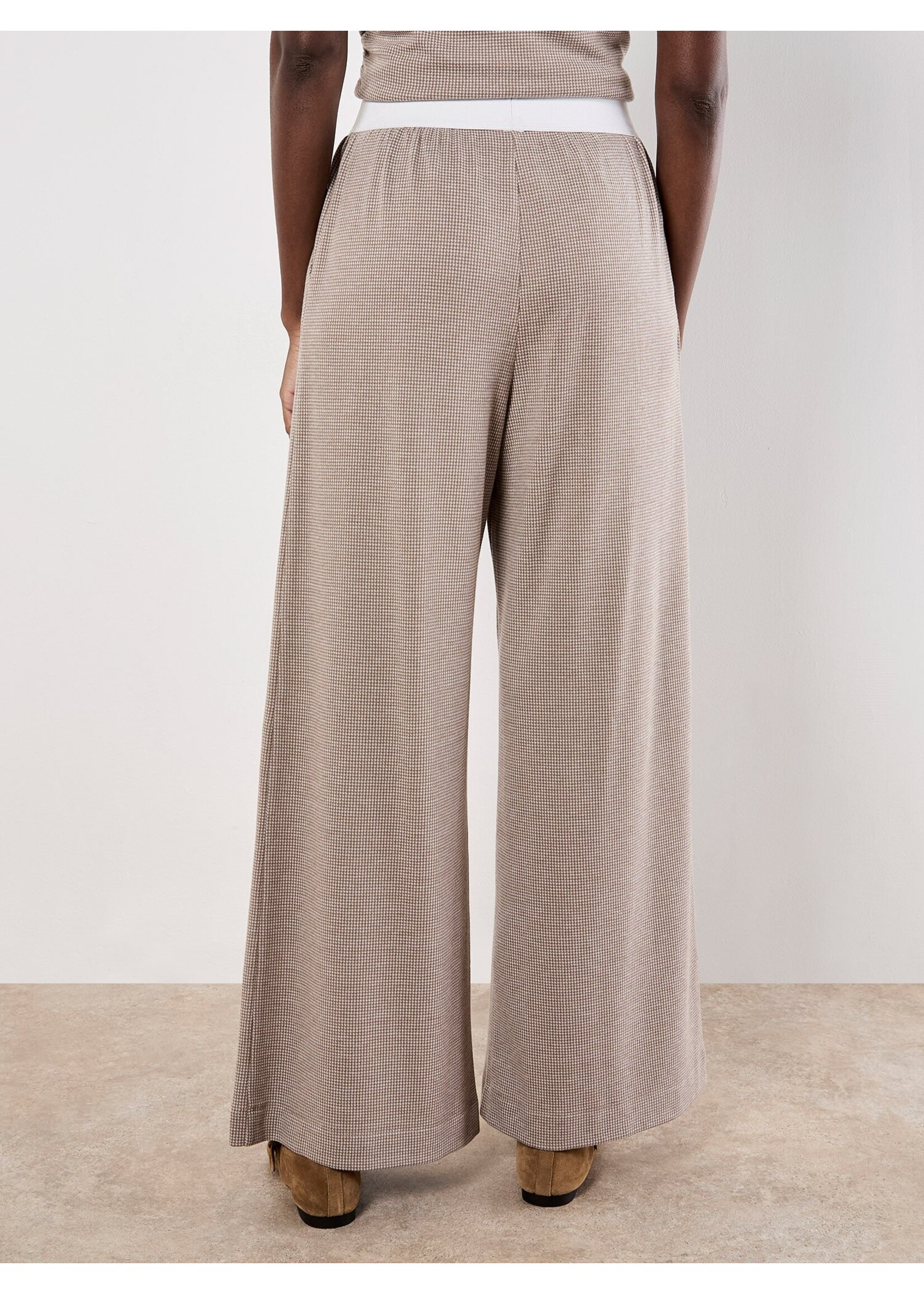 Apricot Apricot Pantalon À Motif Avec Taille Élastique - Stone