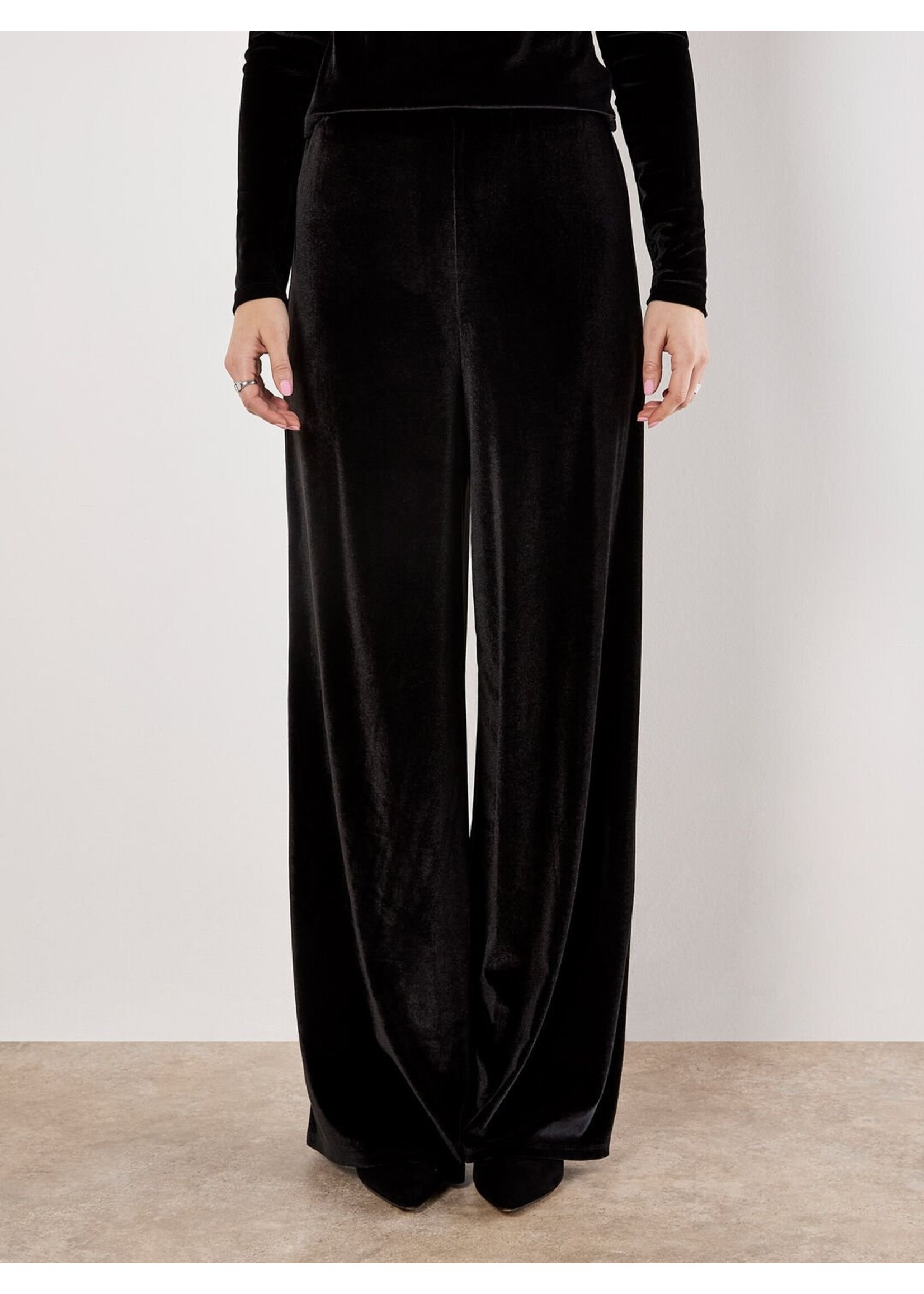 Apricot Apricot Pantalon Taille Haute En Velours - Noir