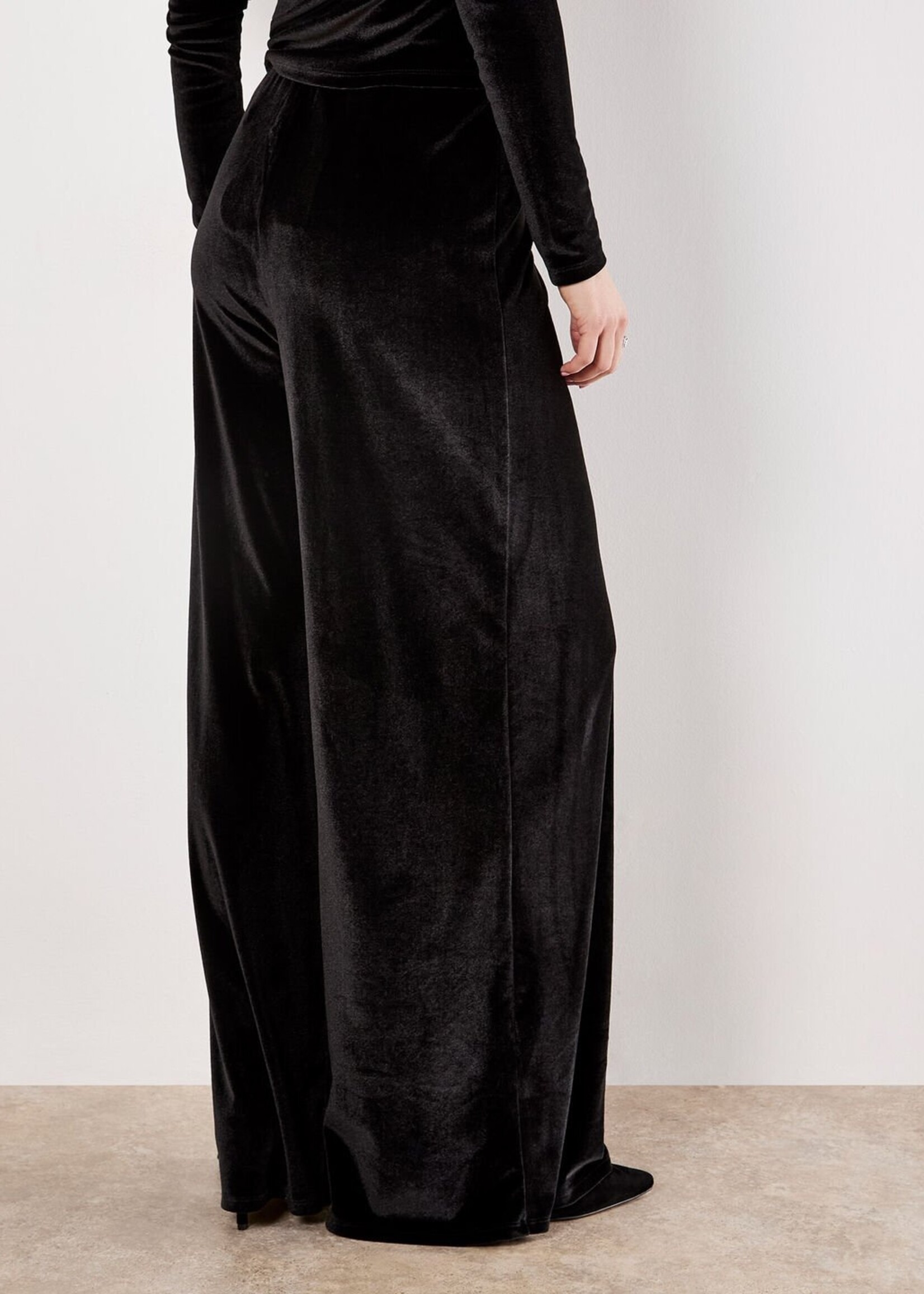 Apricot Apricot Velvet Clean Waist Trousers - Black