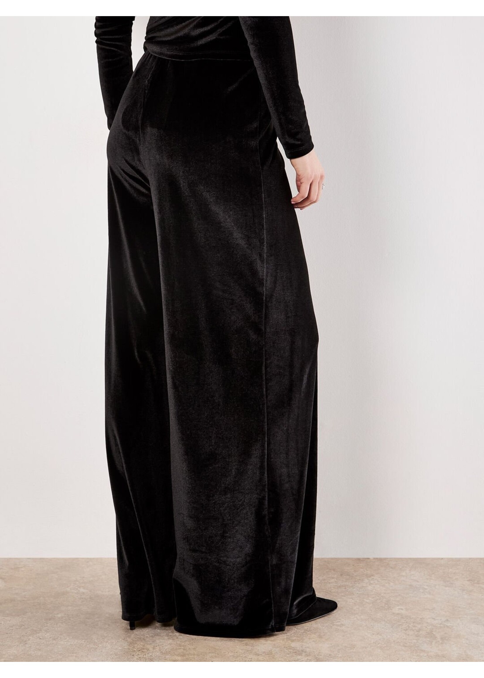 Apricot Apricot Pantalon Taille Haute En Velours - Noir