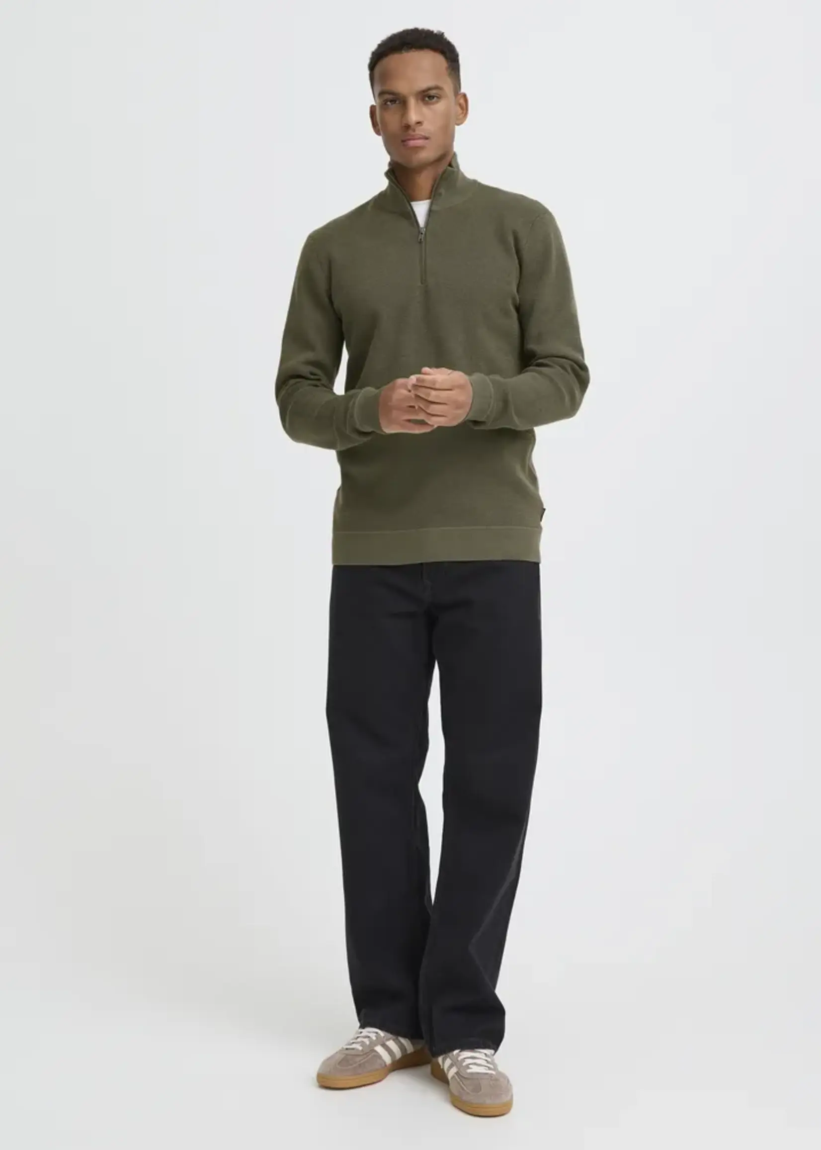 Blend Blend Baal Half Zip Pullover - Olive Night