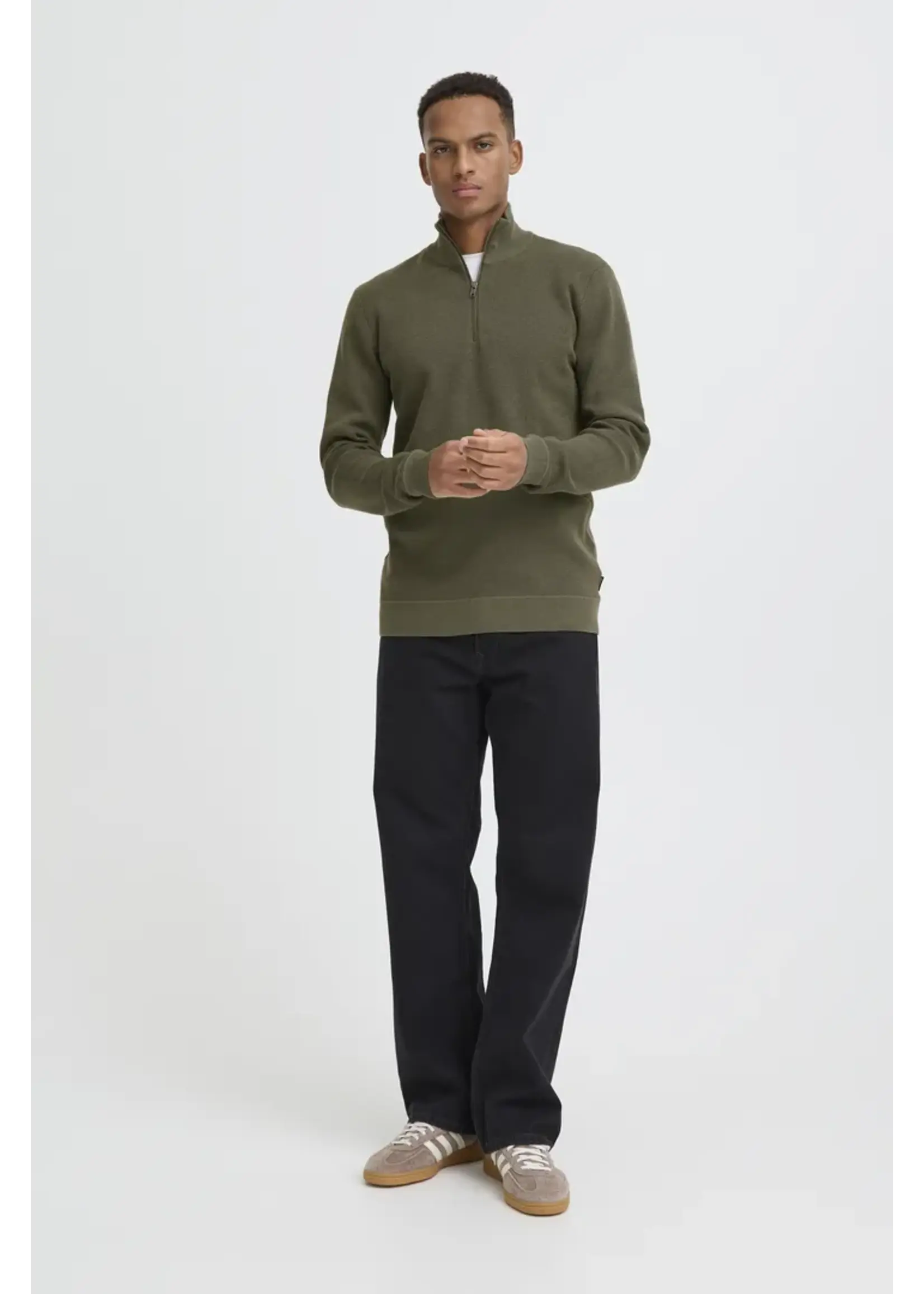 Blend Blend Baal Half Zip Pullover - Olive Night