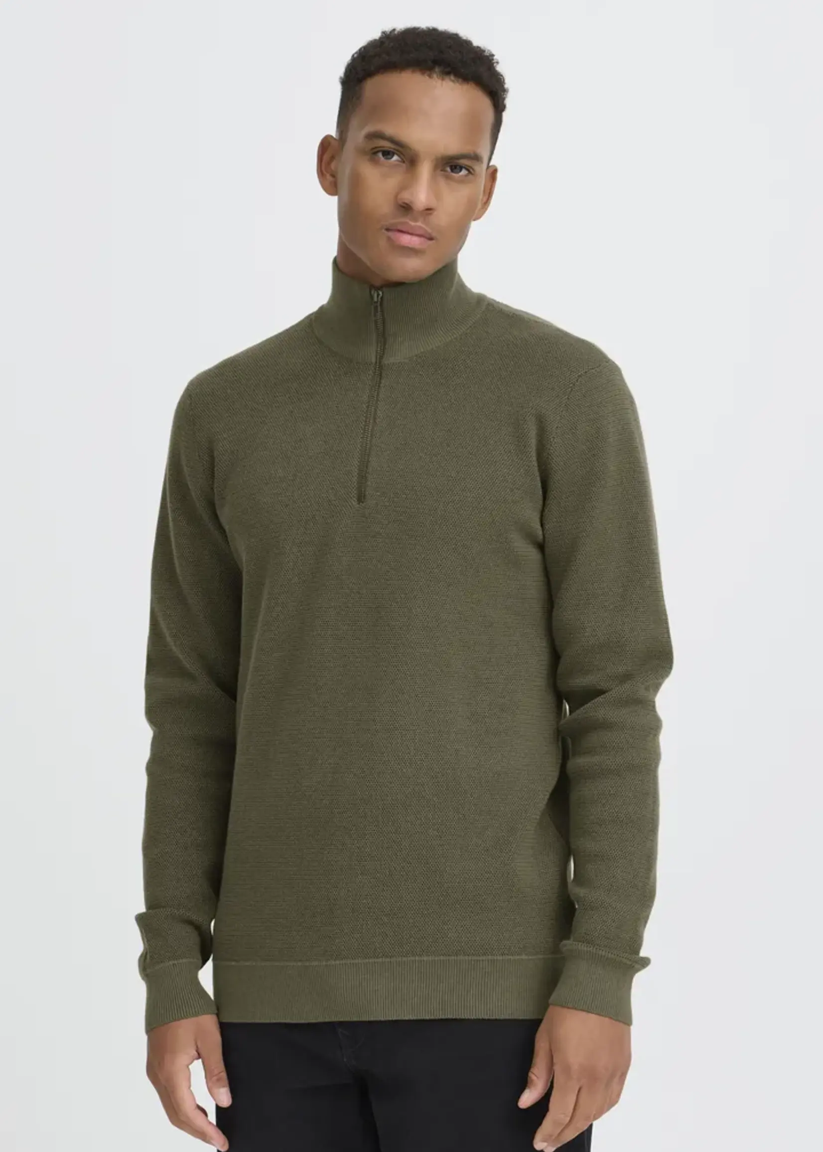 Blend Blend Baal Half Zip Pullover - Olive Night