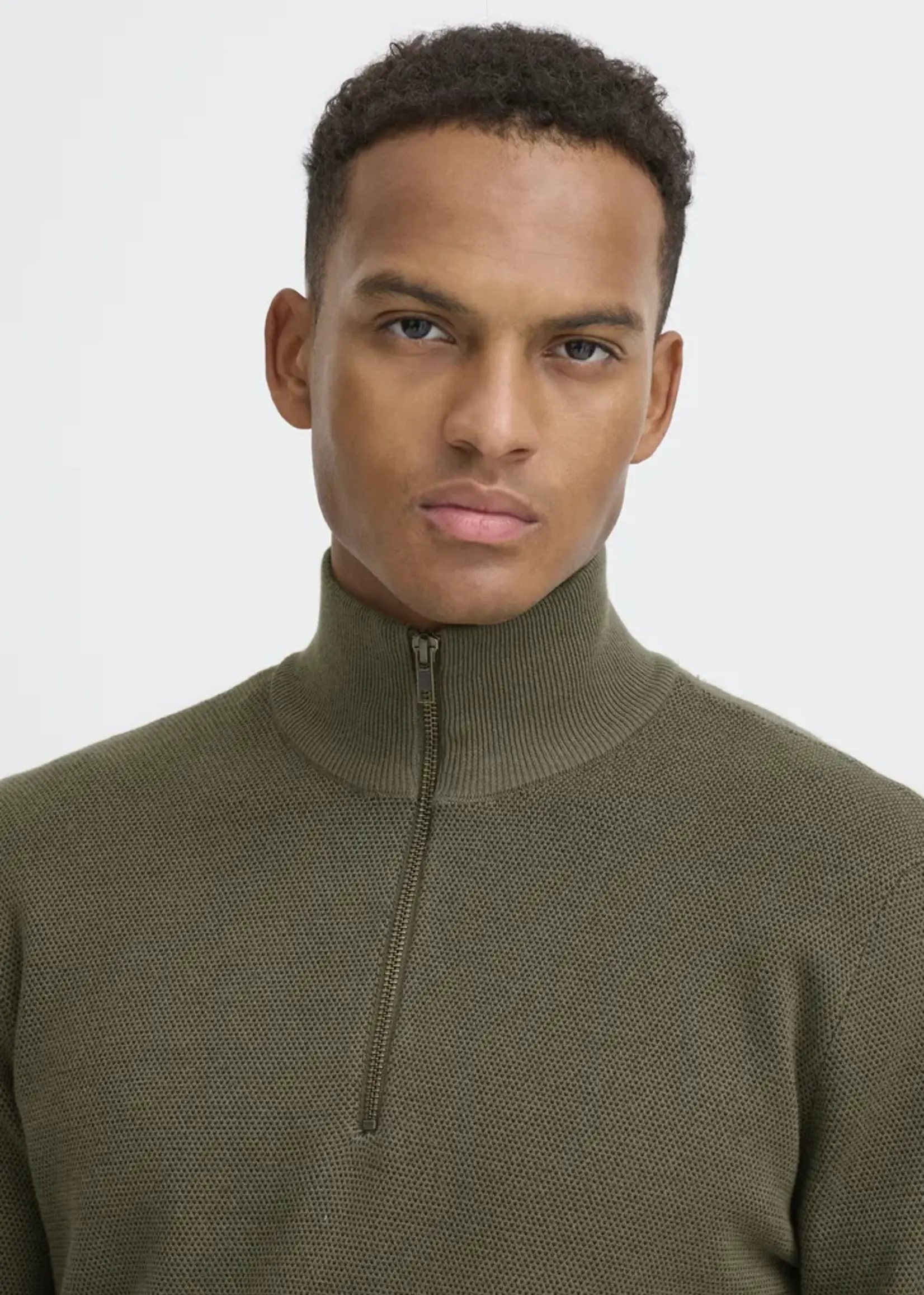 Blend Blend Baal Half Zip Pullover - Olive Night