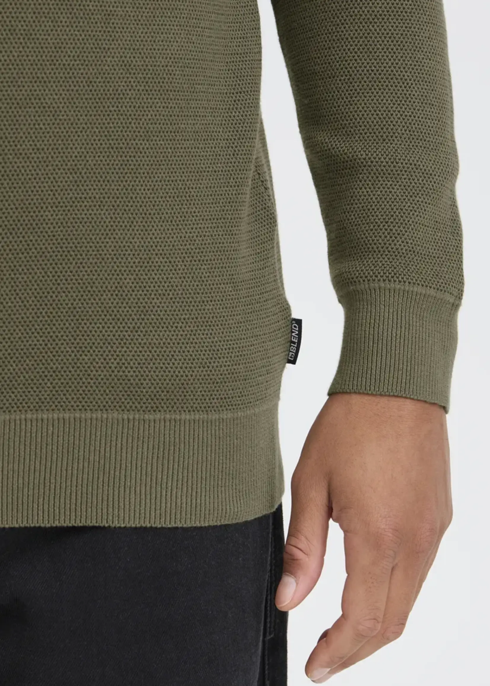 Blend Blend Baal Half Zip Pullover - Olive Night