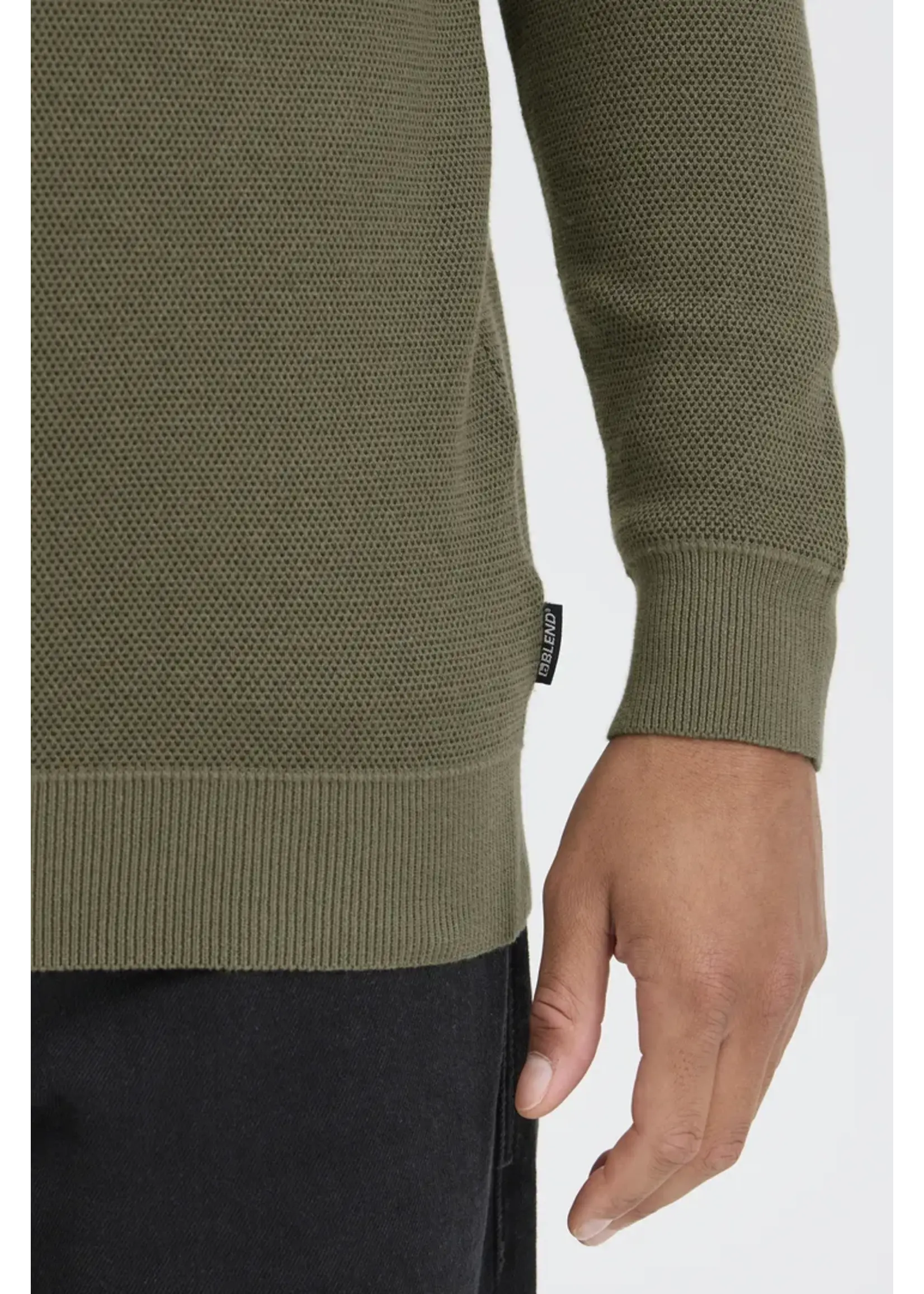 Blend Blend Baal Half Zip Pullover - Olive Night