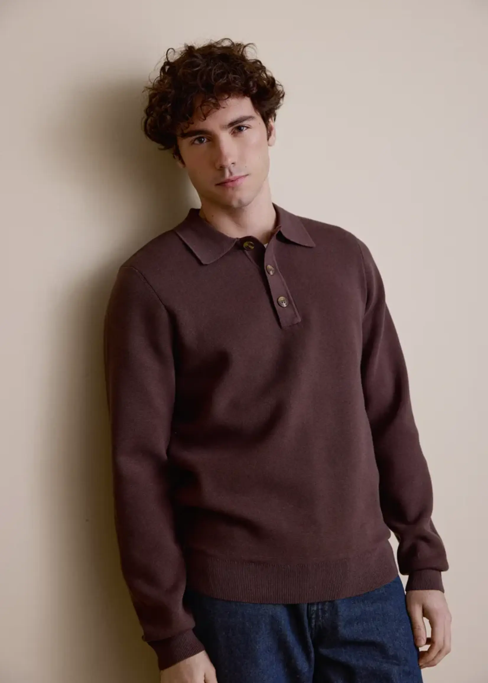 Casual Friday Casual Friday Milano Polo Knit - Demitasse