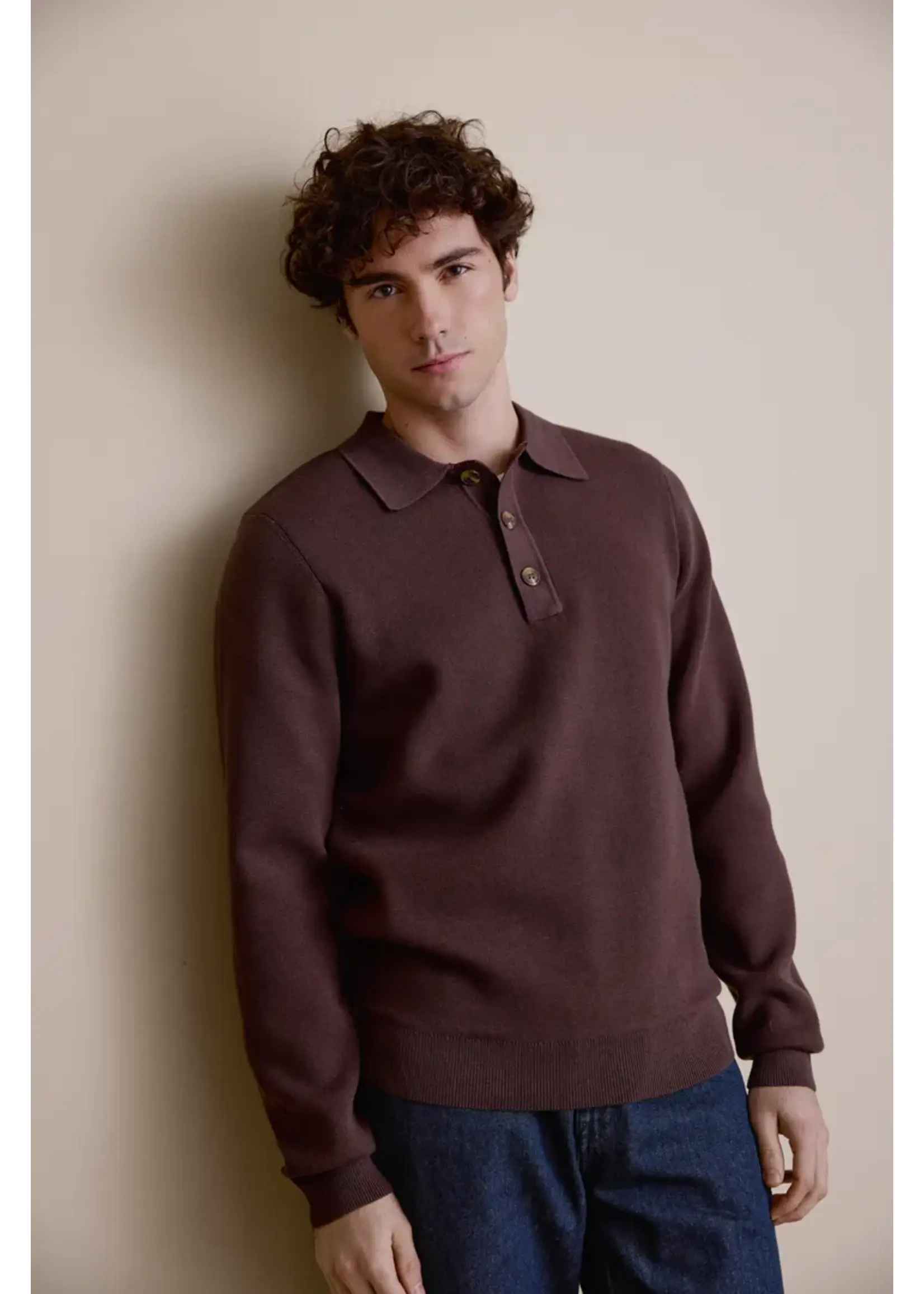 Casual Friday Casual Friday Milano Polo Knit - Demitasse