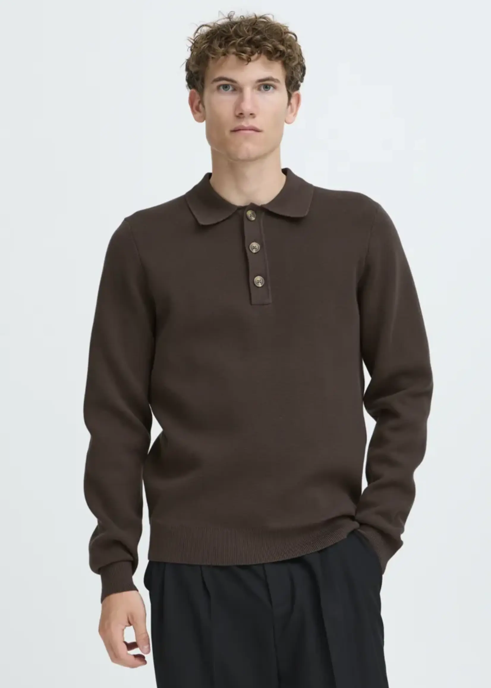 Casual Friday Casual Friday Milano Polo Knit - Demitasse