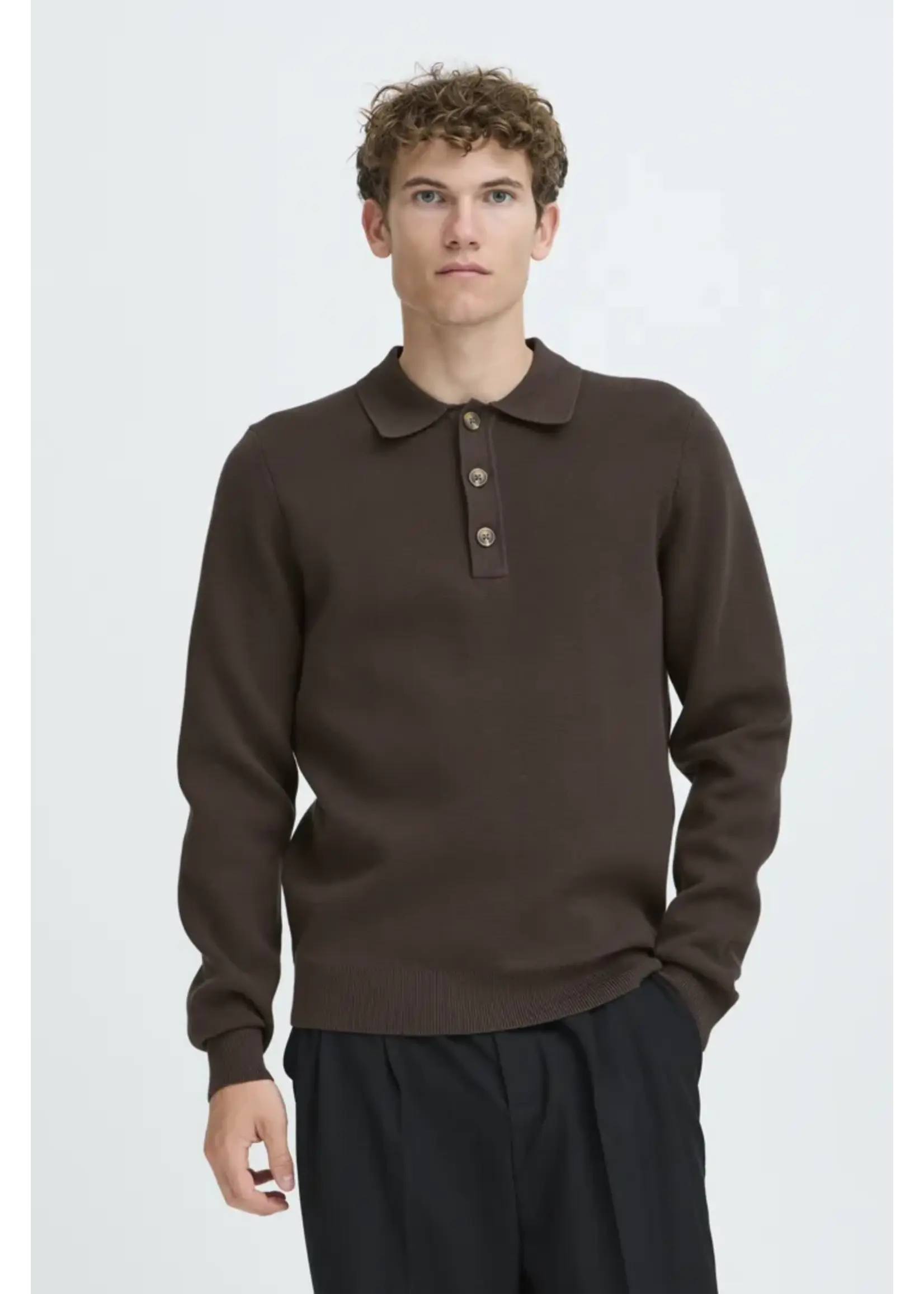 Casual Friday Casual Friday Milano Polo Knit - Demitasse