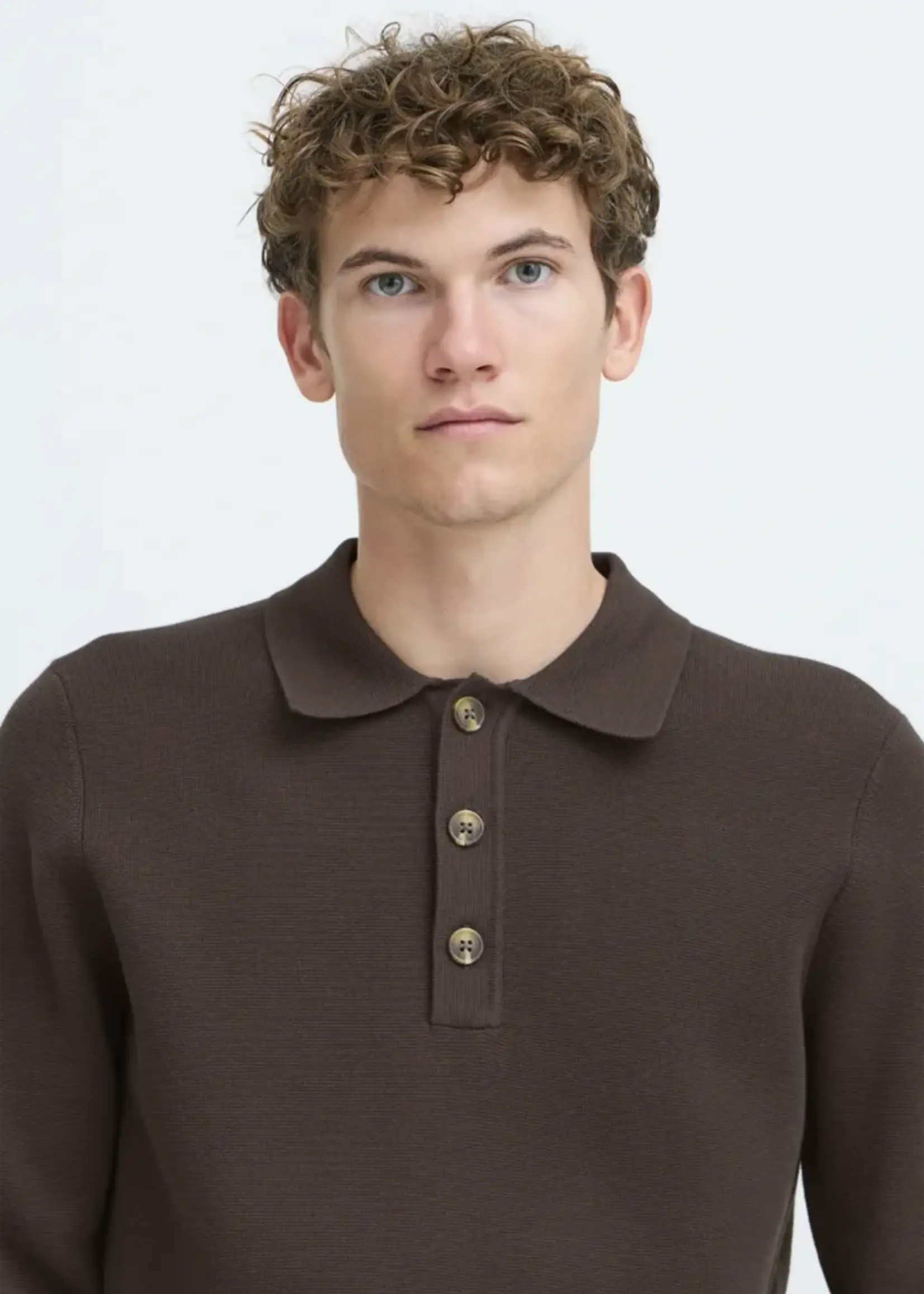 Casual Friday Casual Friday Milano Polo Knit - Demitasse