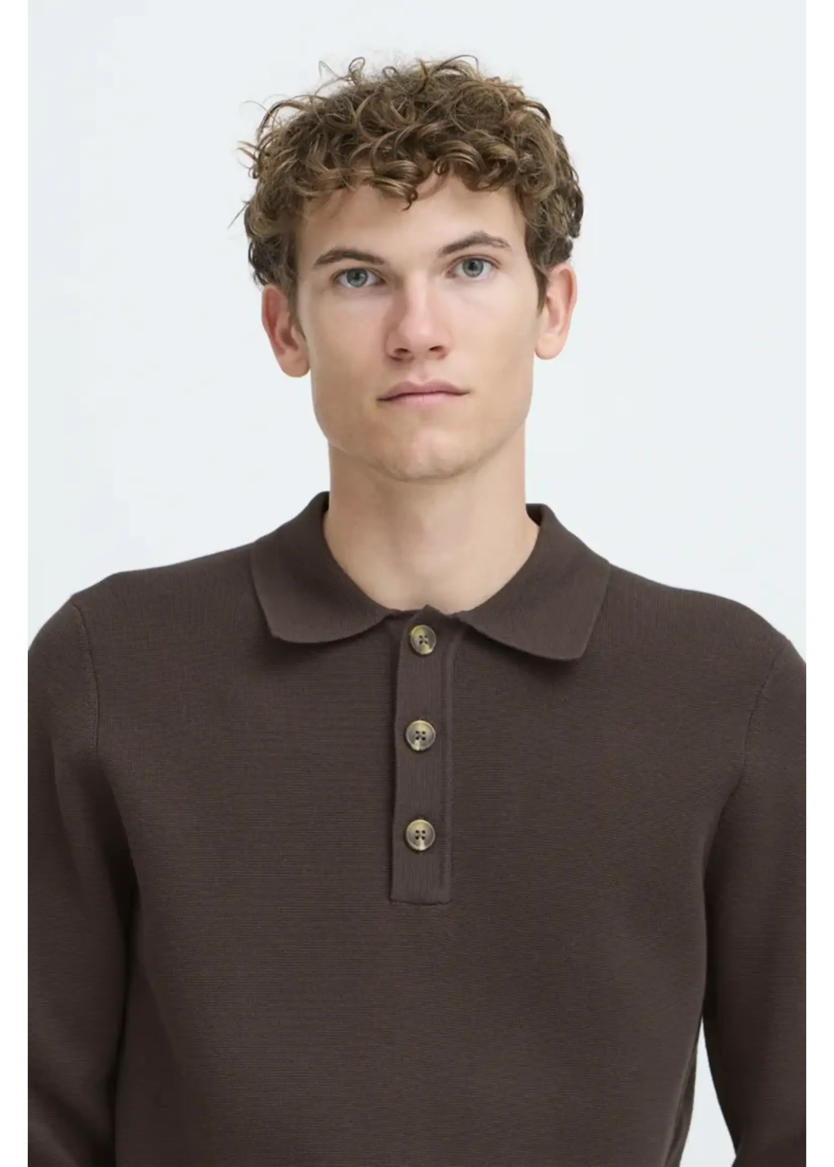 Casual Friday Casual Friday Milano Polo Knit - Demitasse