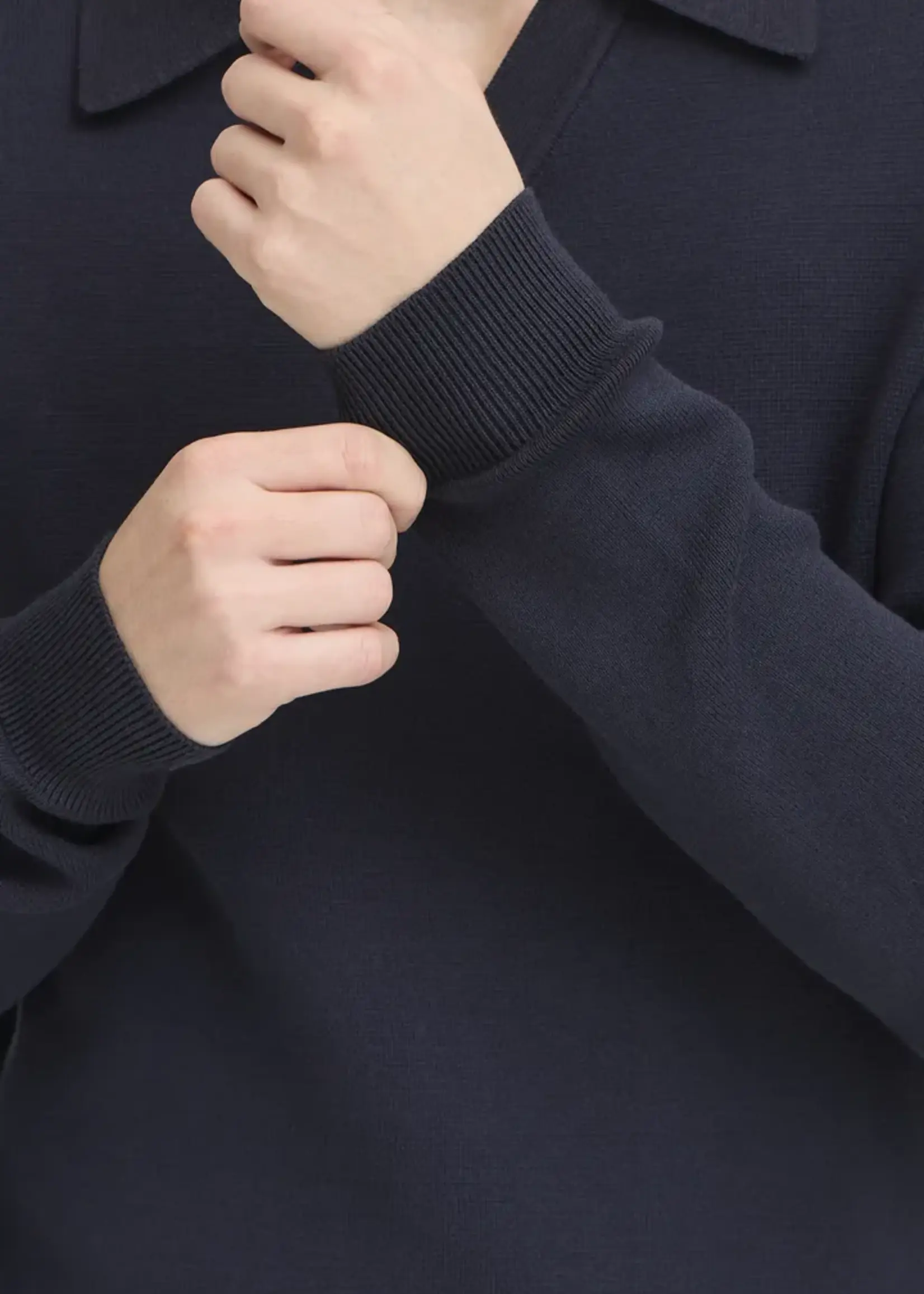 Casual Friday Casual Friday Pull En Maille Dahl Polo - Dark Navy