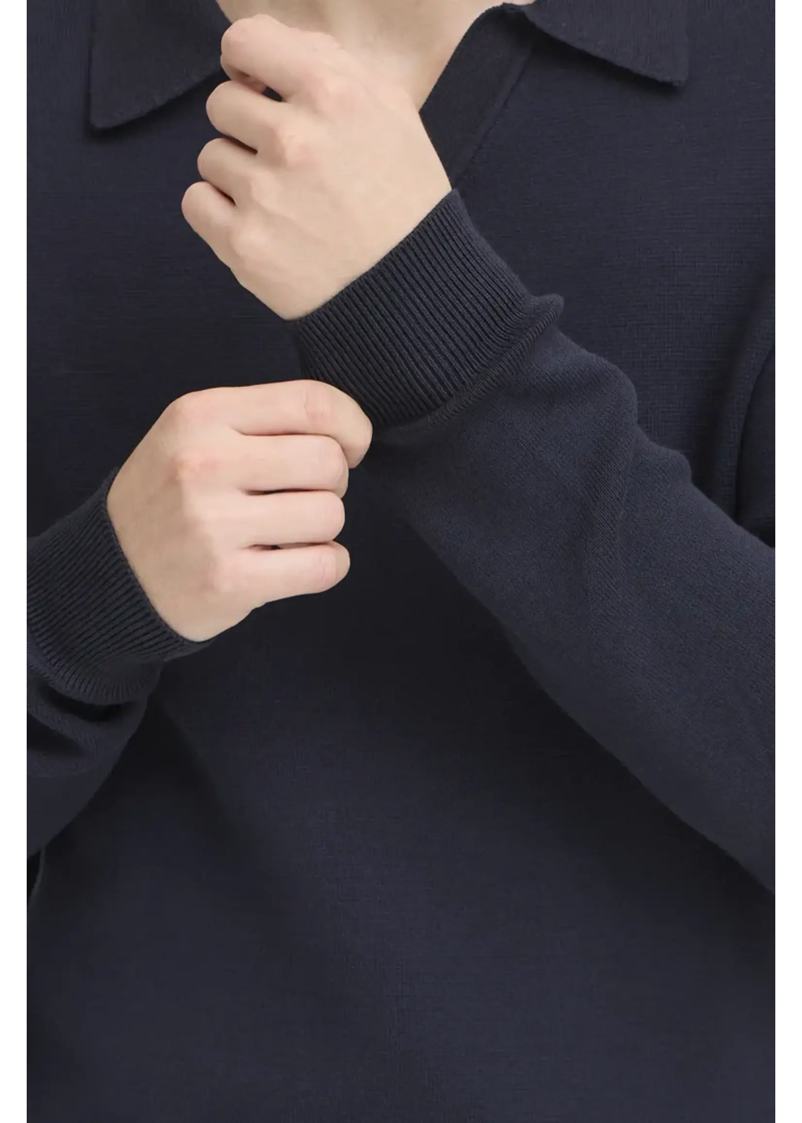 Casual Friday Casual Friday Pull En Maille Dahl Polo - Dark Navy
