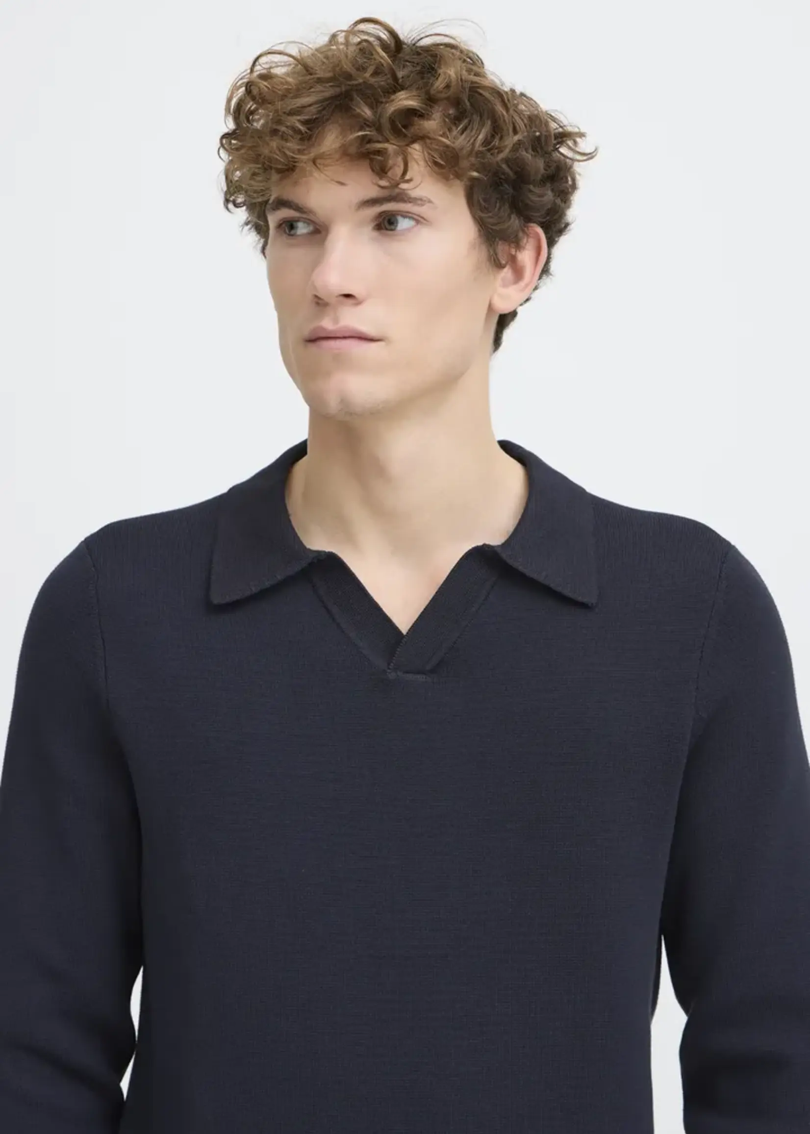 Casual Friday Casual Friday Pull En Maille Dahl Polo - Dark Navy