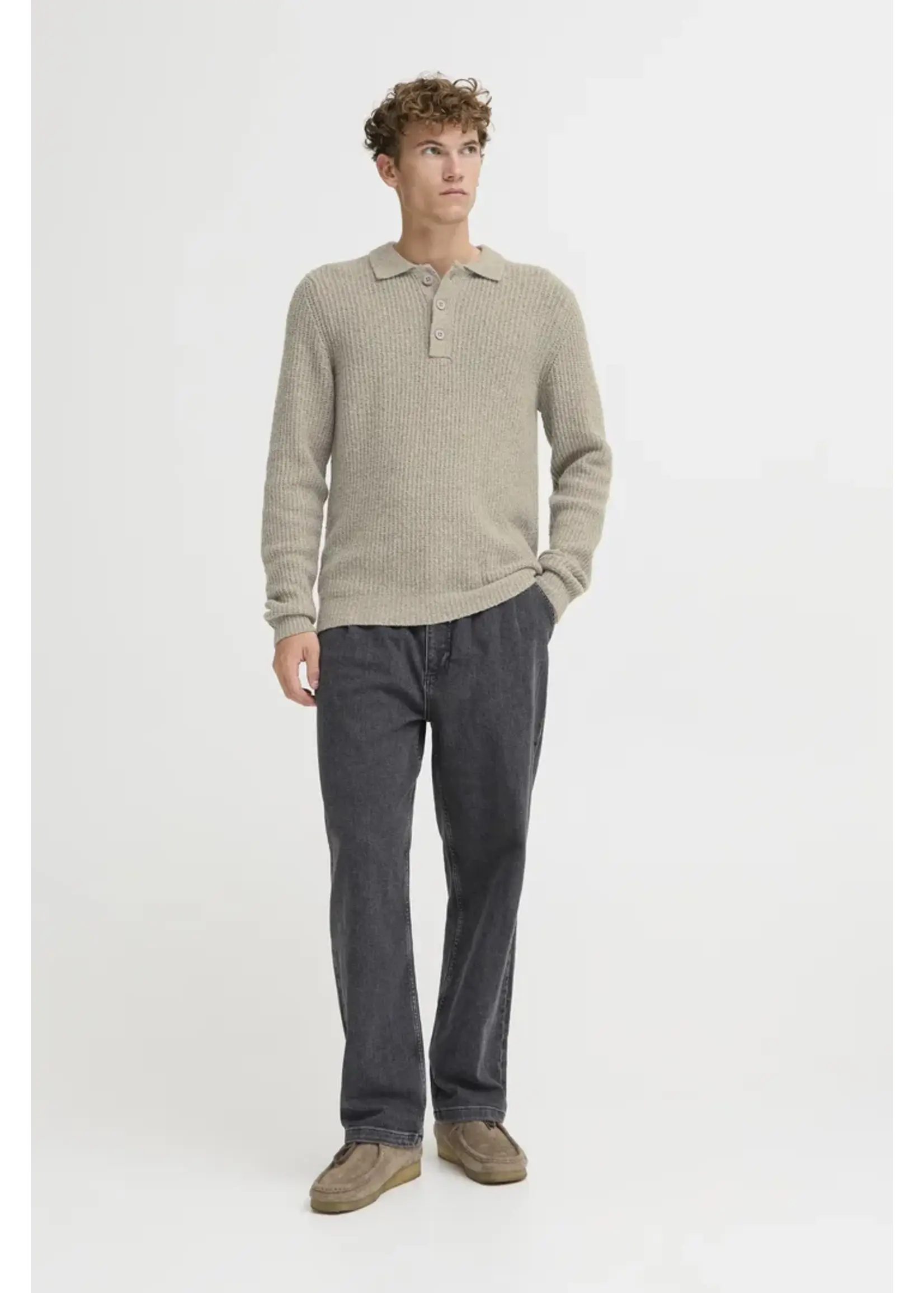 Casual Friday Casual Friday Polo En Maille Gahn Rib - Steeple Gray