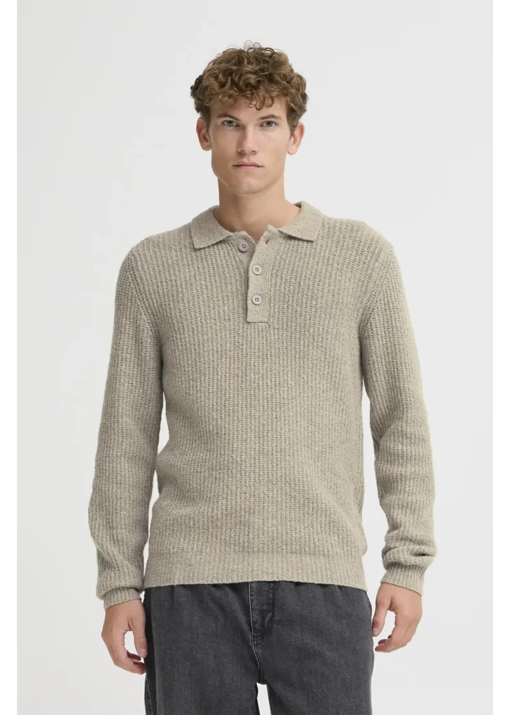 Casual Friday Casual Friday Gahn Rib Polo Knit - Steeple Gray