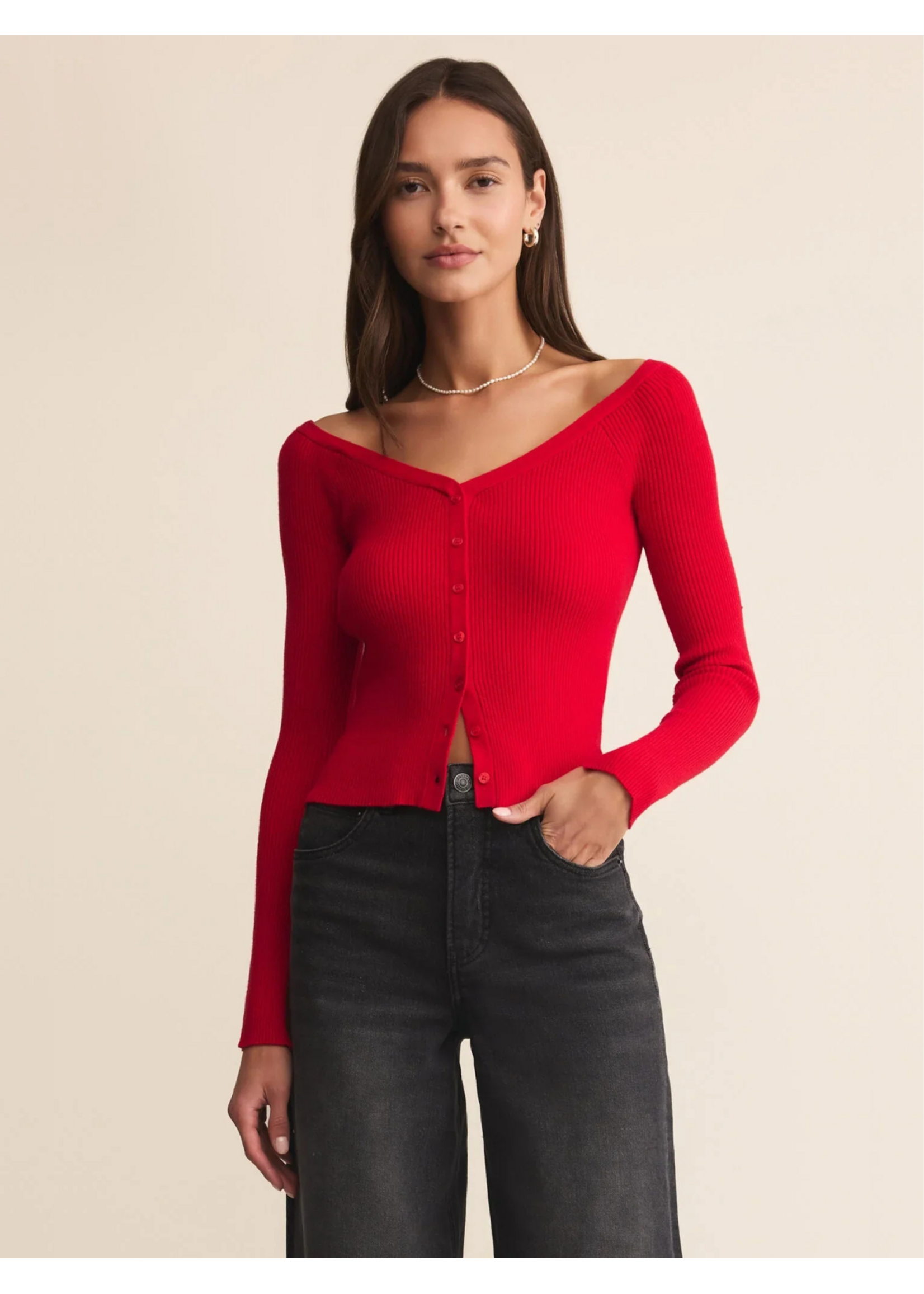 Z-Supply Z-Supply Jovy Sweater Top - Festive Red
