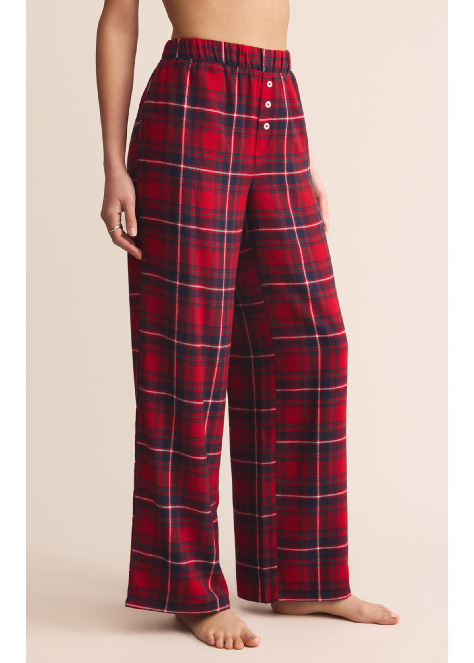 Z-Supply Z-Supply Hangout Plaid Pant - Haute Red