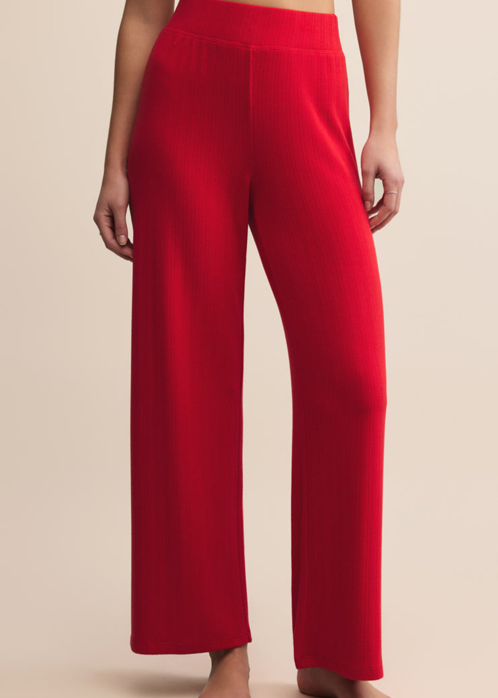 Z-Supply Z-Supply Pantalon En Maille Ajourée De Luxe - Festive Red