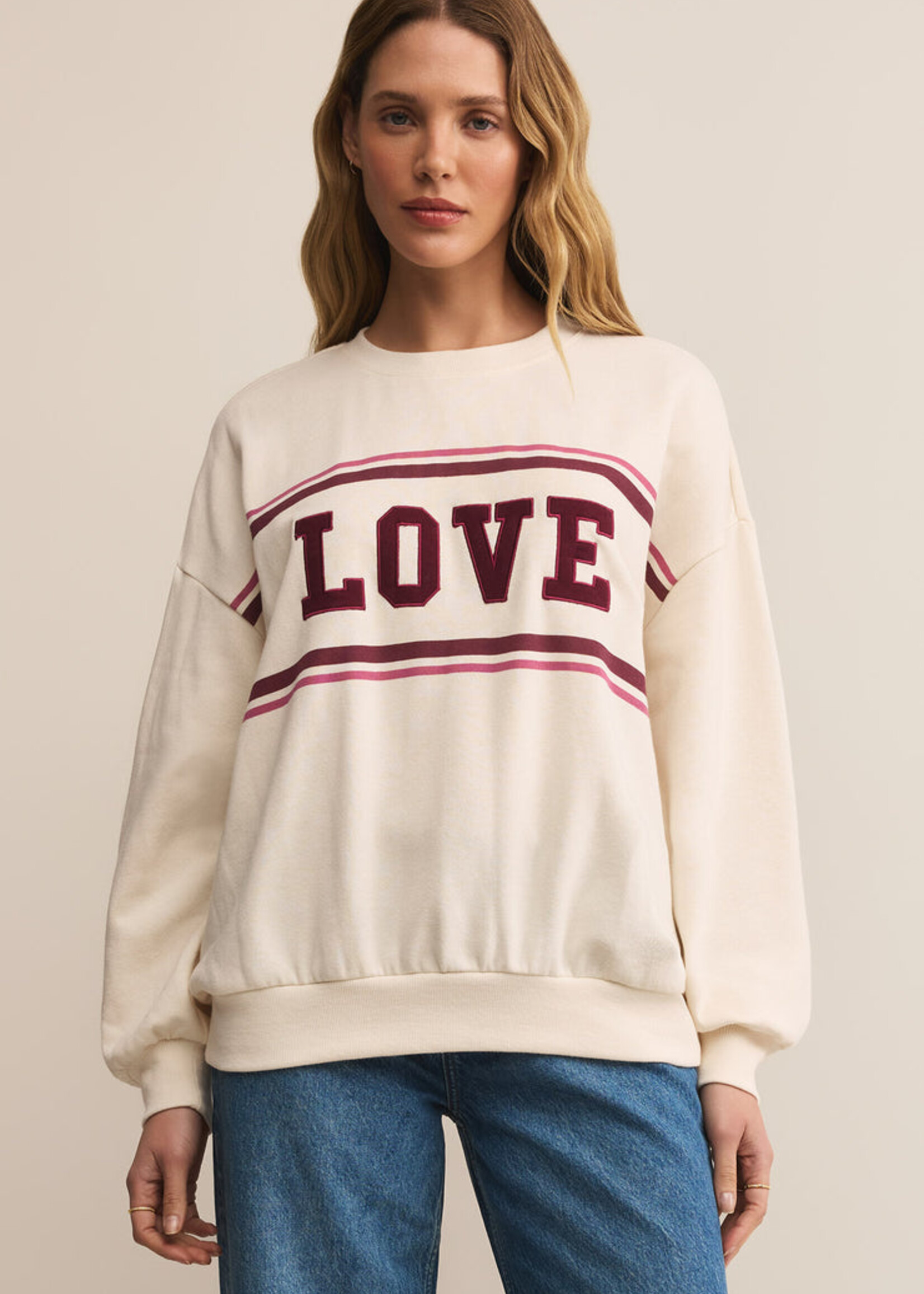 Z-Supply Z-Supply Sweat-Shirt Oversize Love - Vanilla Ice