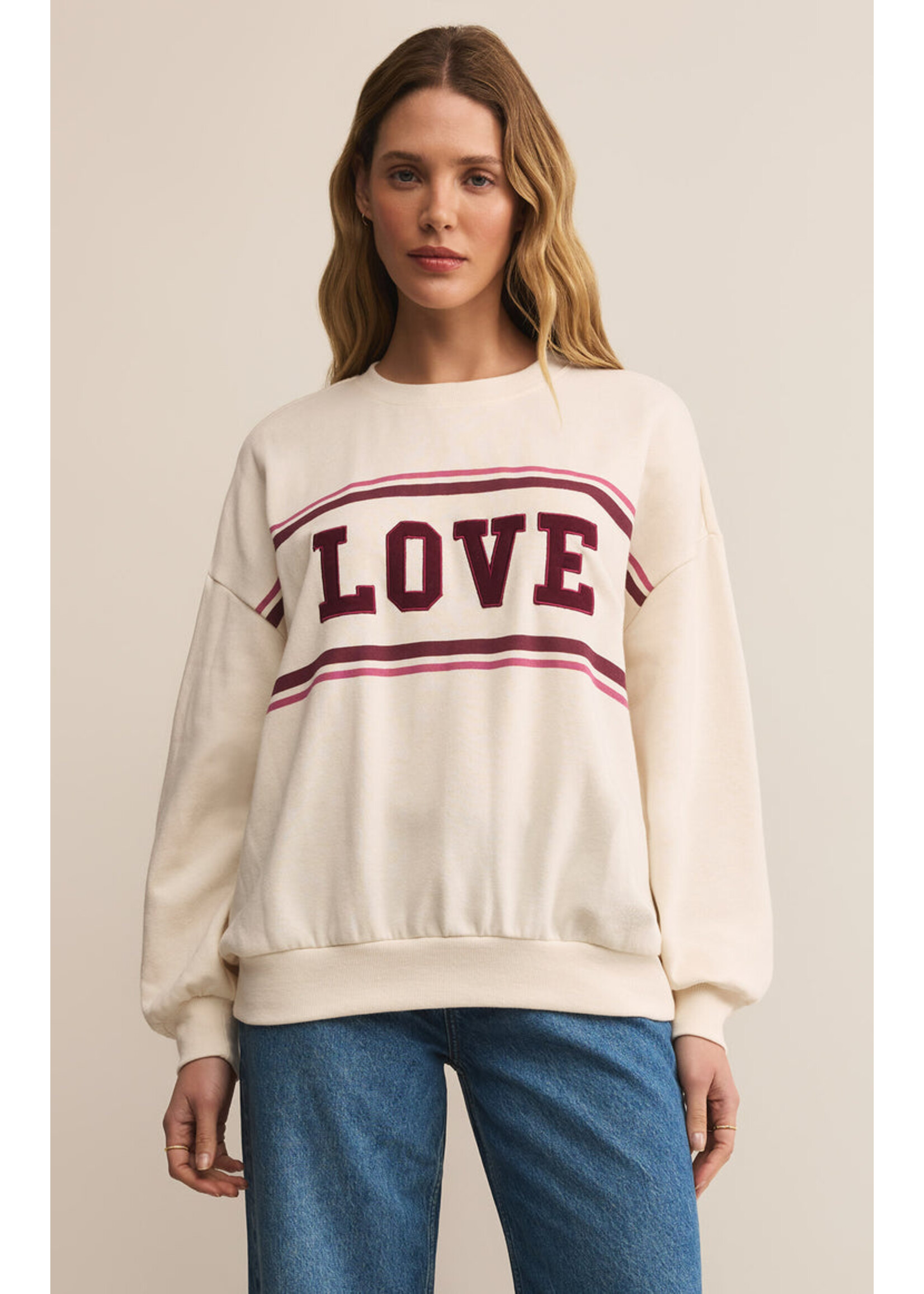 Z-Supply Z-Supply Sweat-Shirt Oversize Love - Vanilla Ice