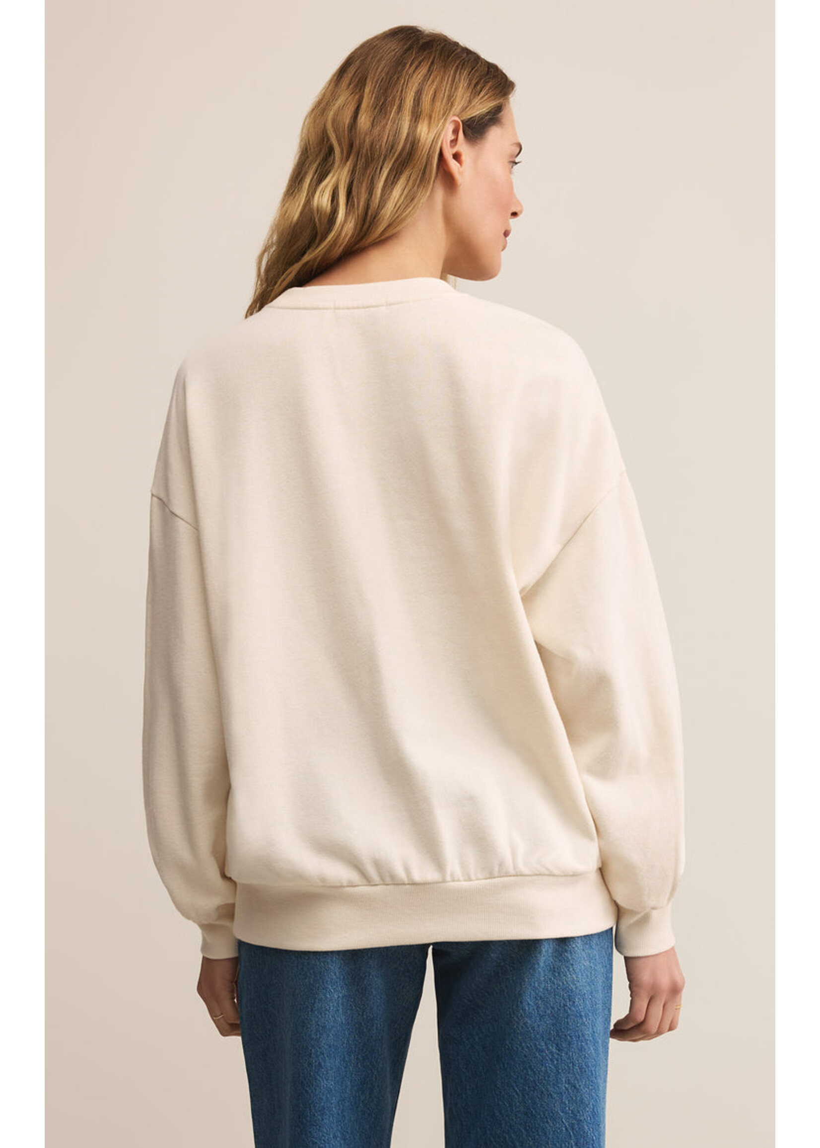 Z-Supply Z-Supply Sweat-Shirt Oversize Love - Vanilla Ice