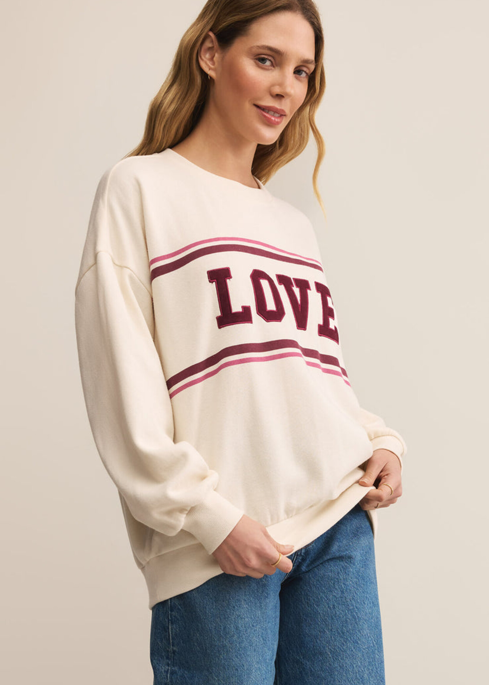 Z-Supply Z-Supply Sweat-Shirt Oversize Love - Vanilla Ice