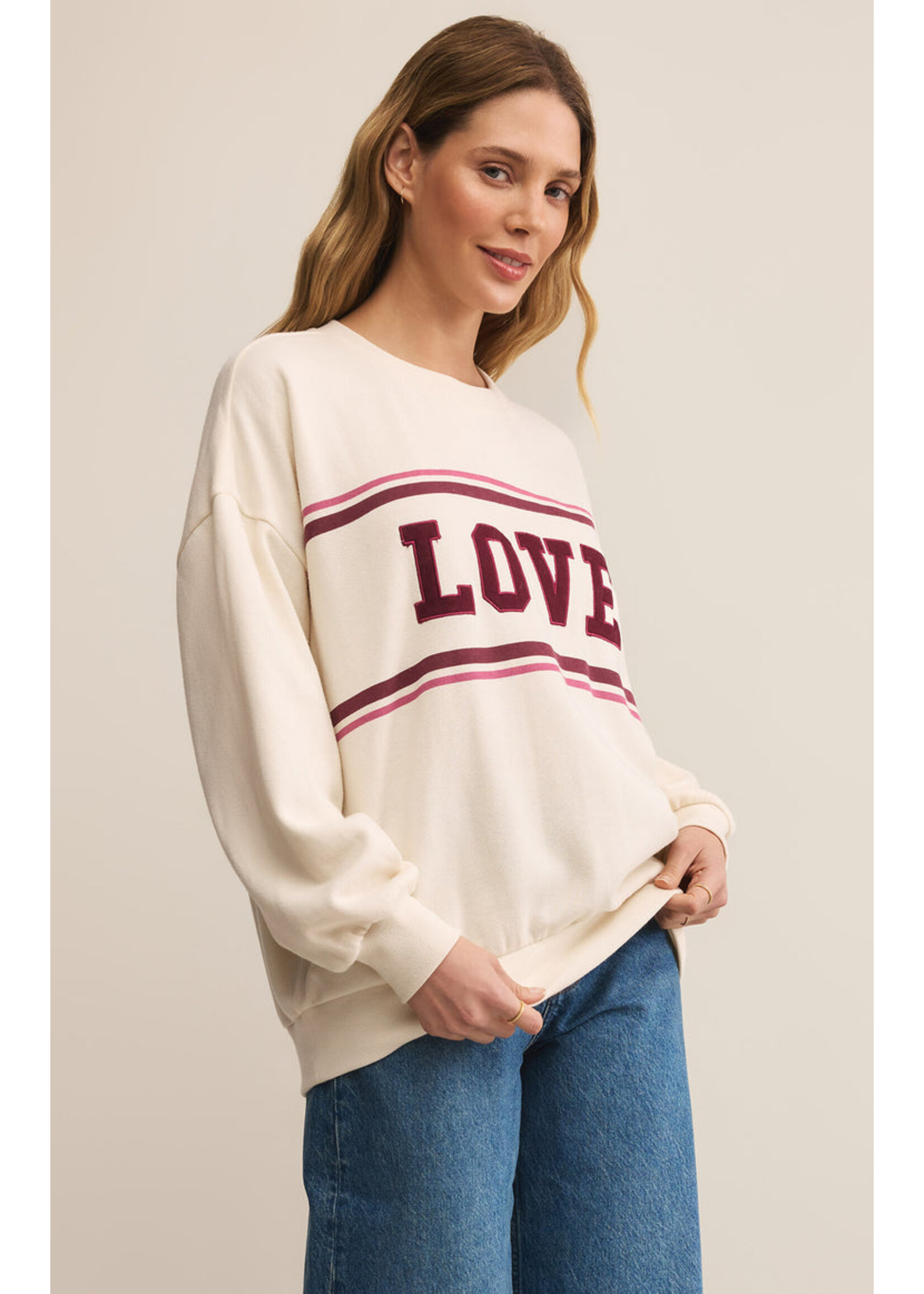 Z-Supply Z-Supply Sweat-Shirt Oversize Love - Vanilla Ice