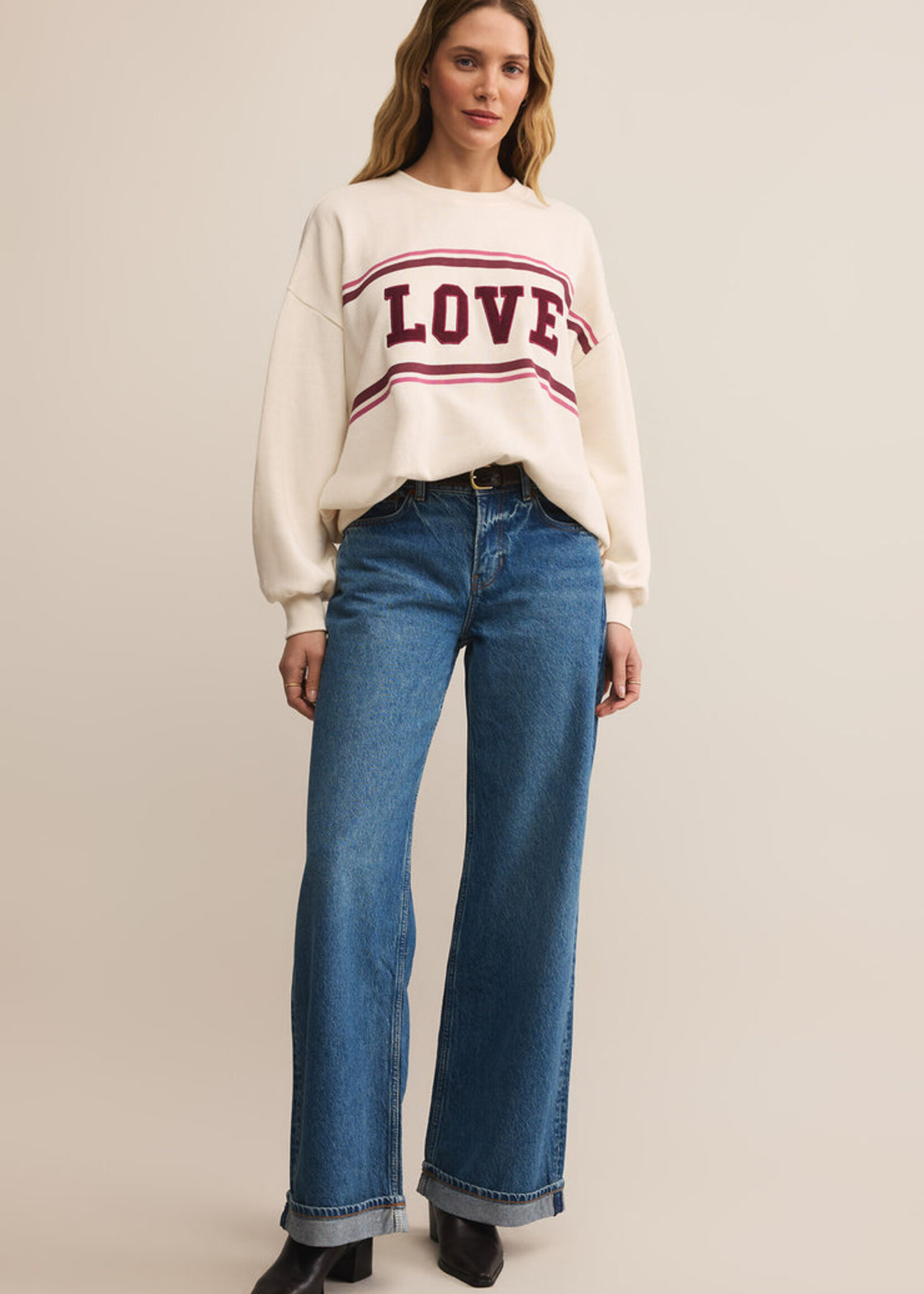 Z-Supply Z-Supply Sweat-Shirt Oversize Love - Vanilla Ice