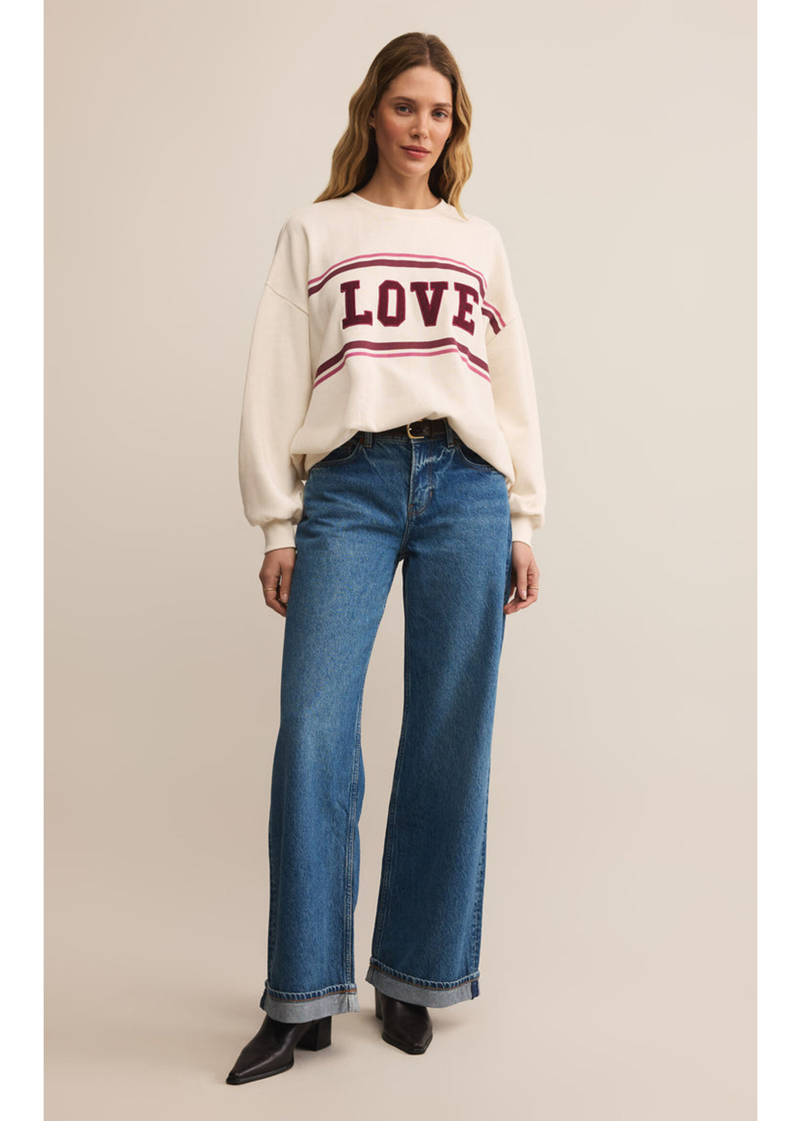 Z-Supply Z-Supply Sweat-Shirt Oversize Love - Vanilla Ice