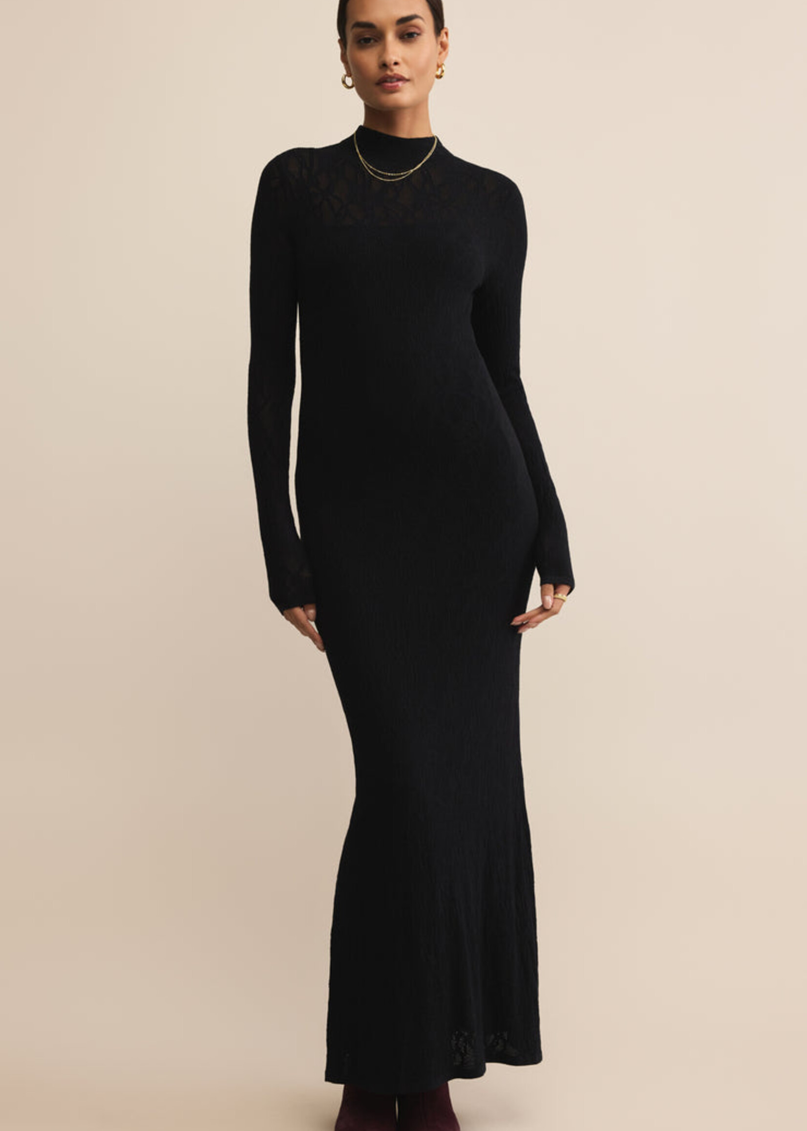 Z-Supply Z-Supply Aden Mesh Sweater Dress - Black