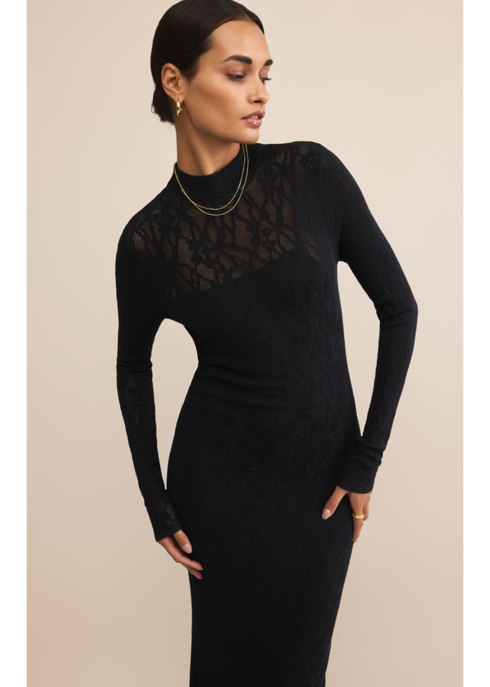 Z-Supply Z-Supply Aden Mesh Sweater Dress - Black