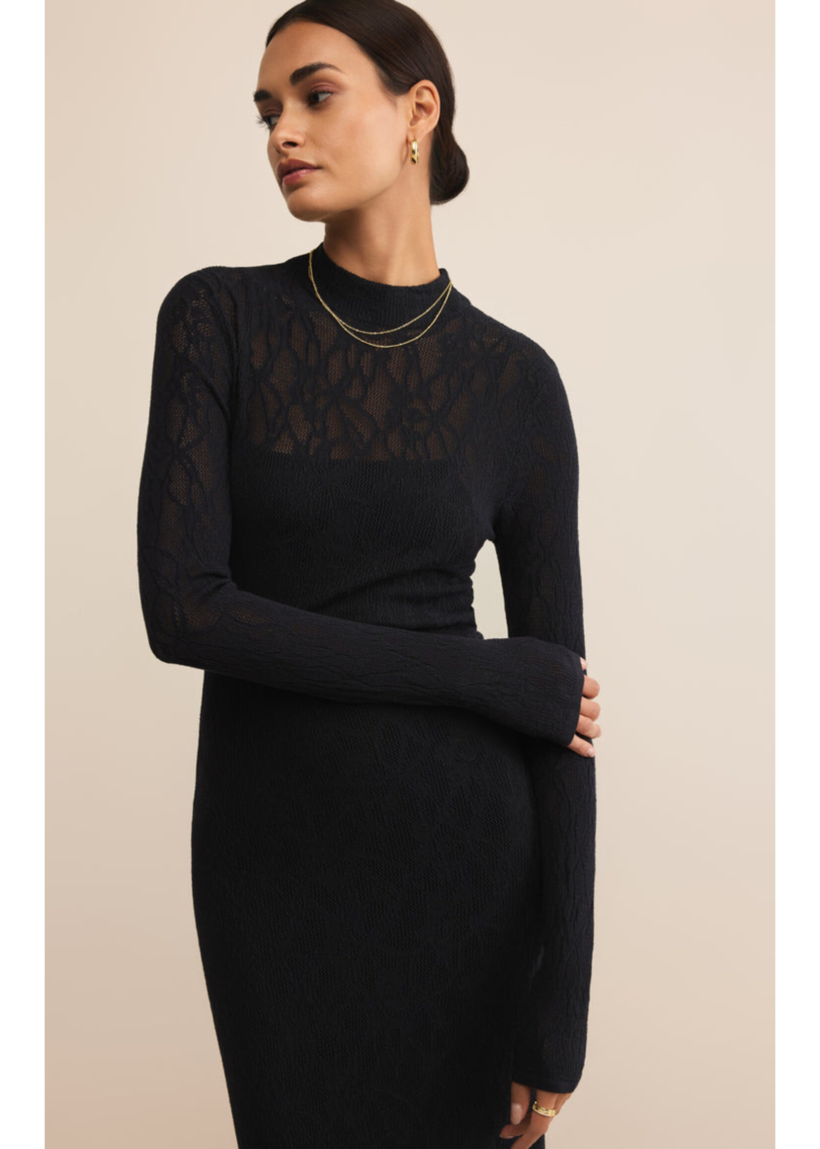 Z-Supply Z-Supply Aden Mesh Sweater Dress - Black