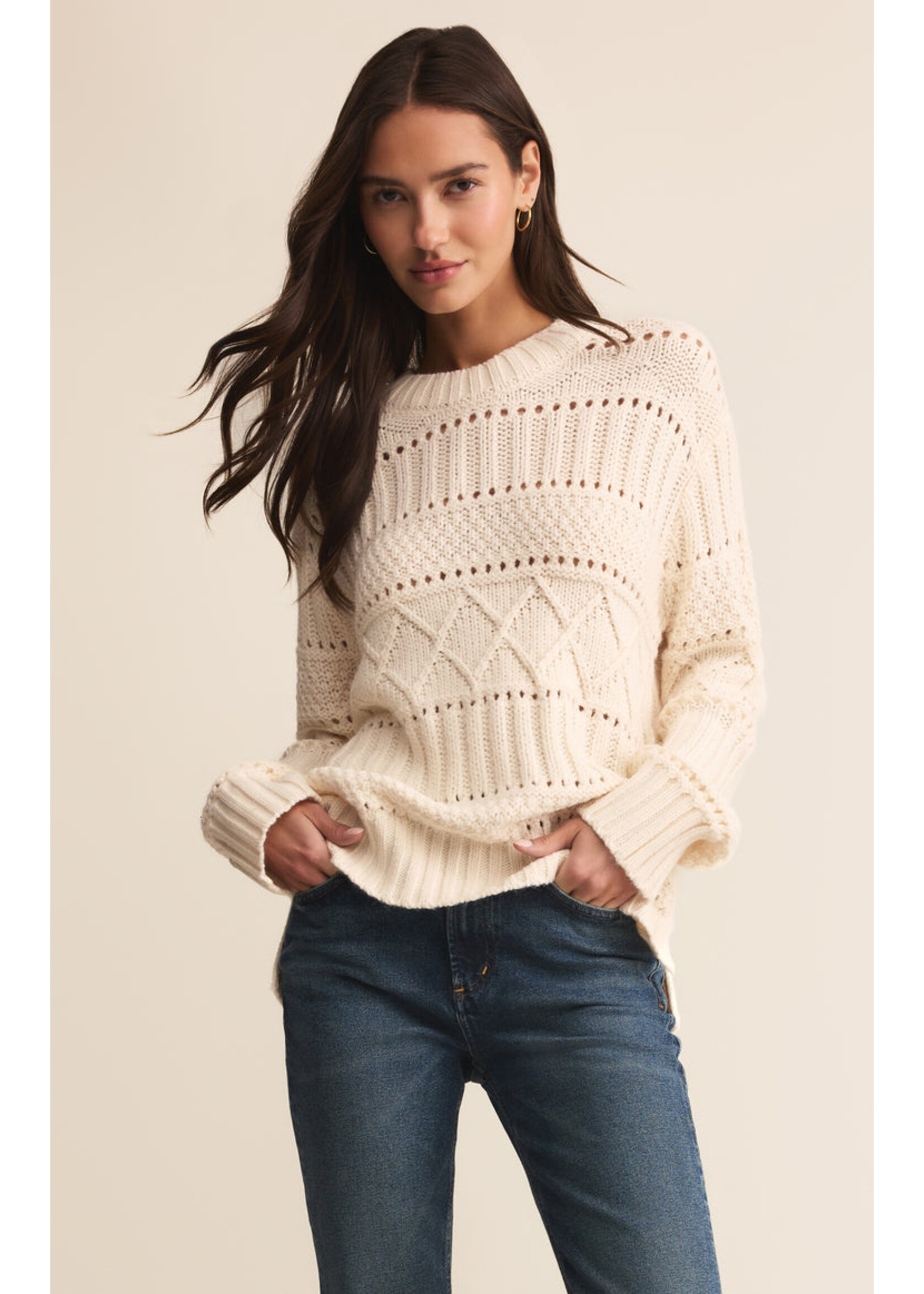 Z-Supply Z-Supply Pull En Maille Torsadée Cento - Warm White