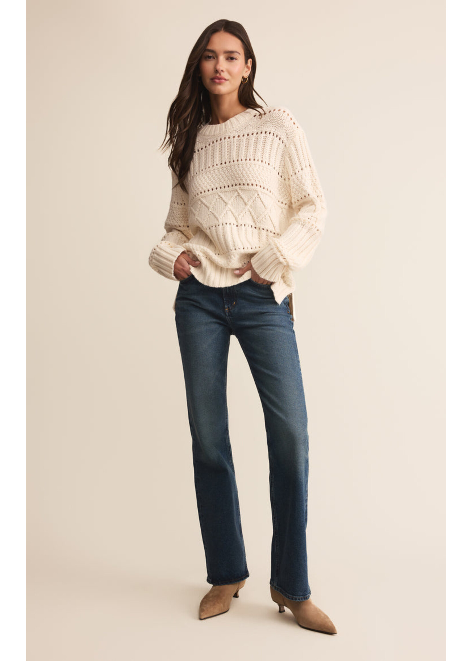 Z-Supply Z-Supply Cento Cable Sweater - Warm White