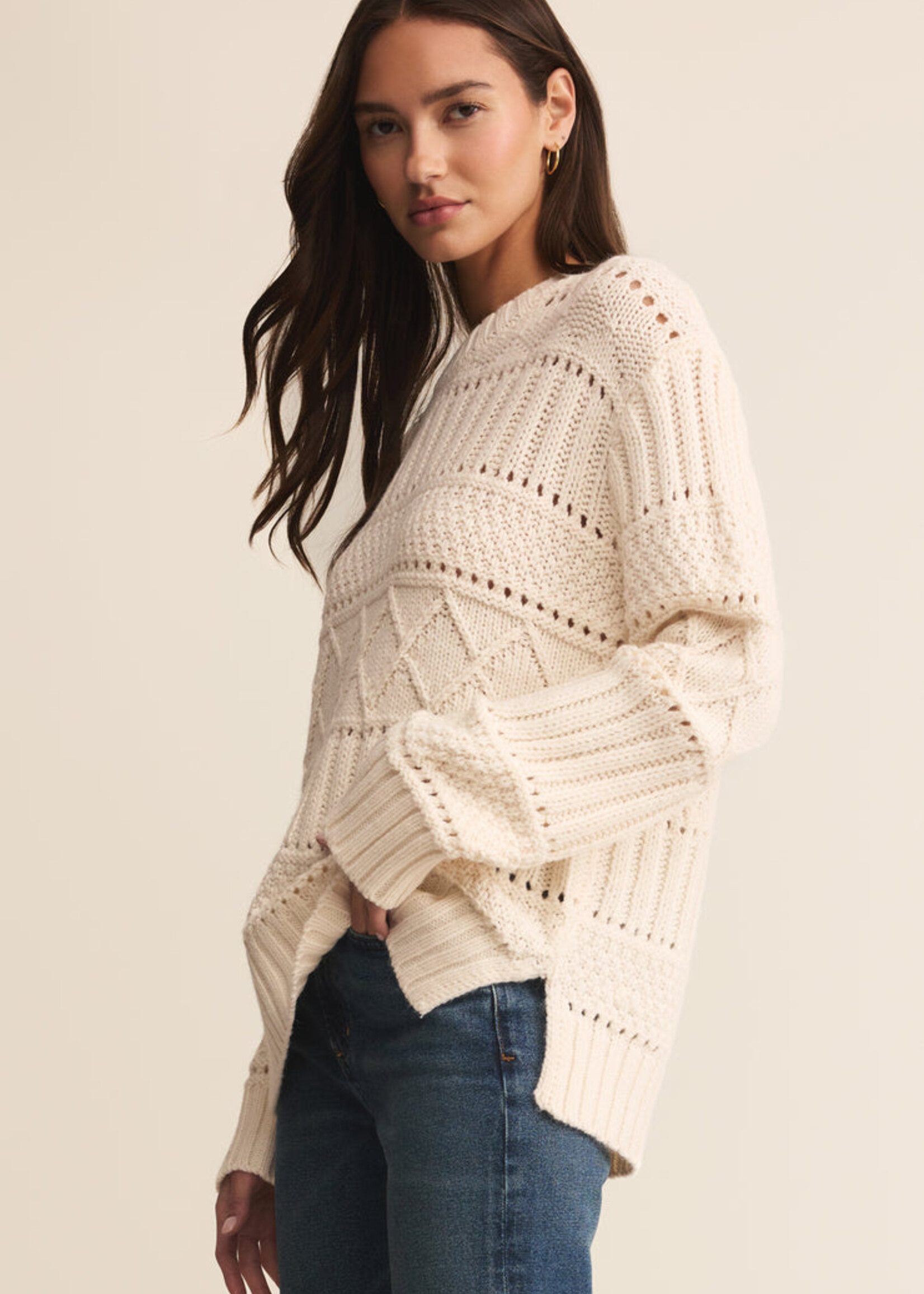 Z-Supply Z-Supply Pull En Maille Torsadée Cento - Warm White