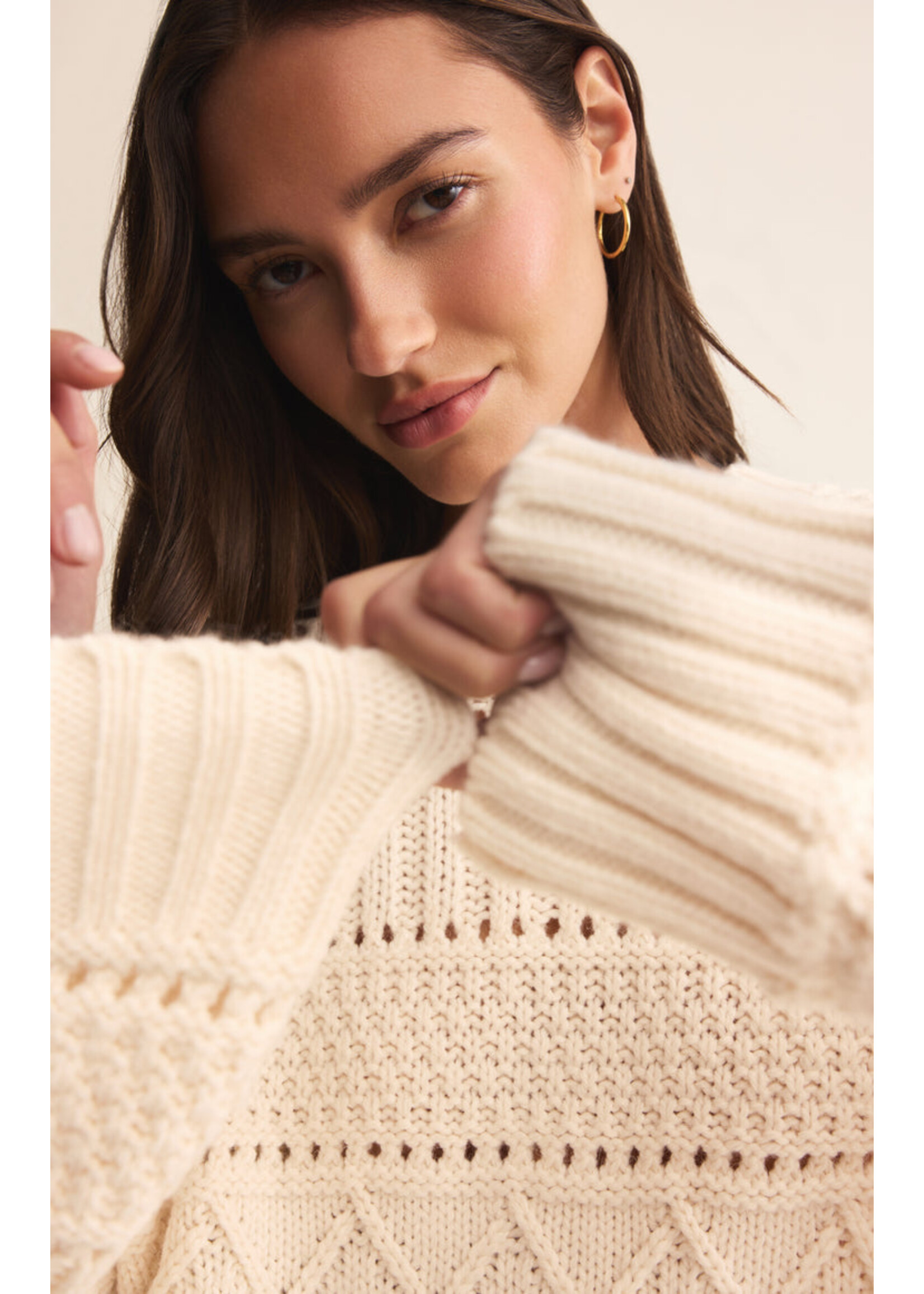 Z-Supply Z-Supply Pull En Maille Torsadée Cento - Warm White
