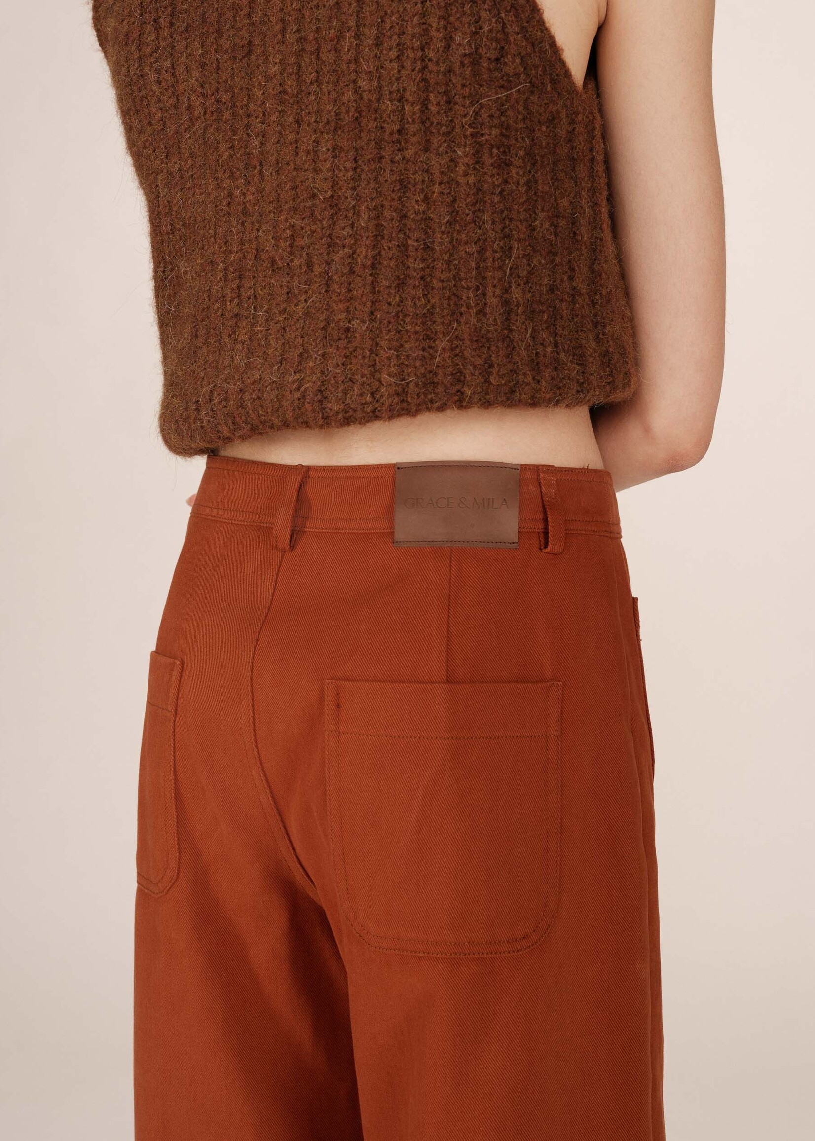 Grace and Mila Grace & Mila Pantalon Sole - Camel