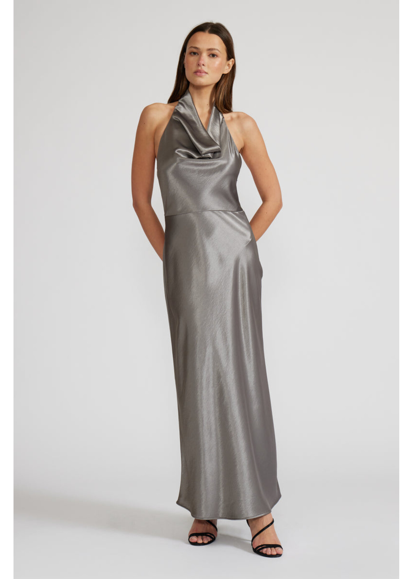 Lucy Paris Lucy Paris Debbie Halter Dress - Pewter