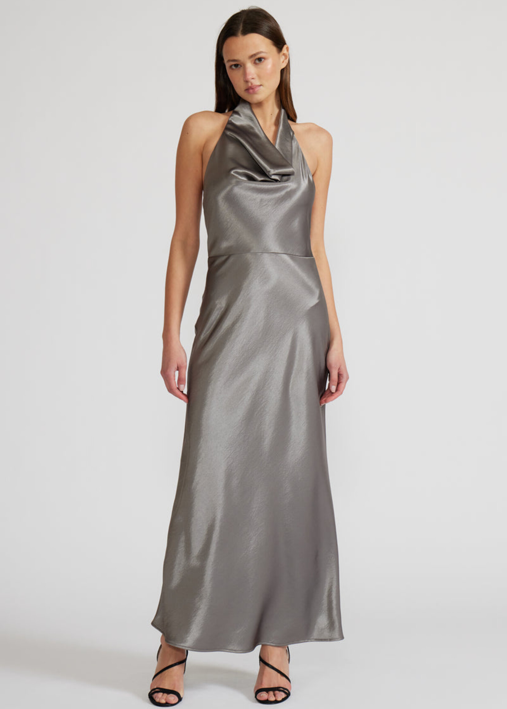 Lucy Paris Lucy Paris Debbie Halter Dress - Pewter