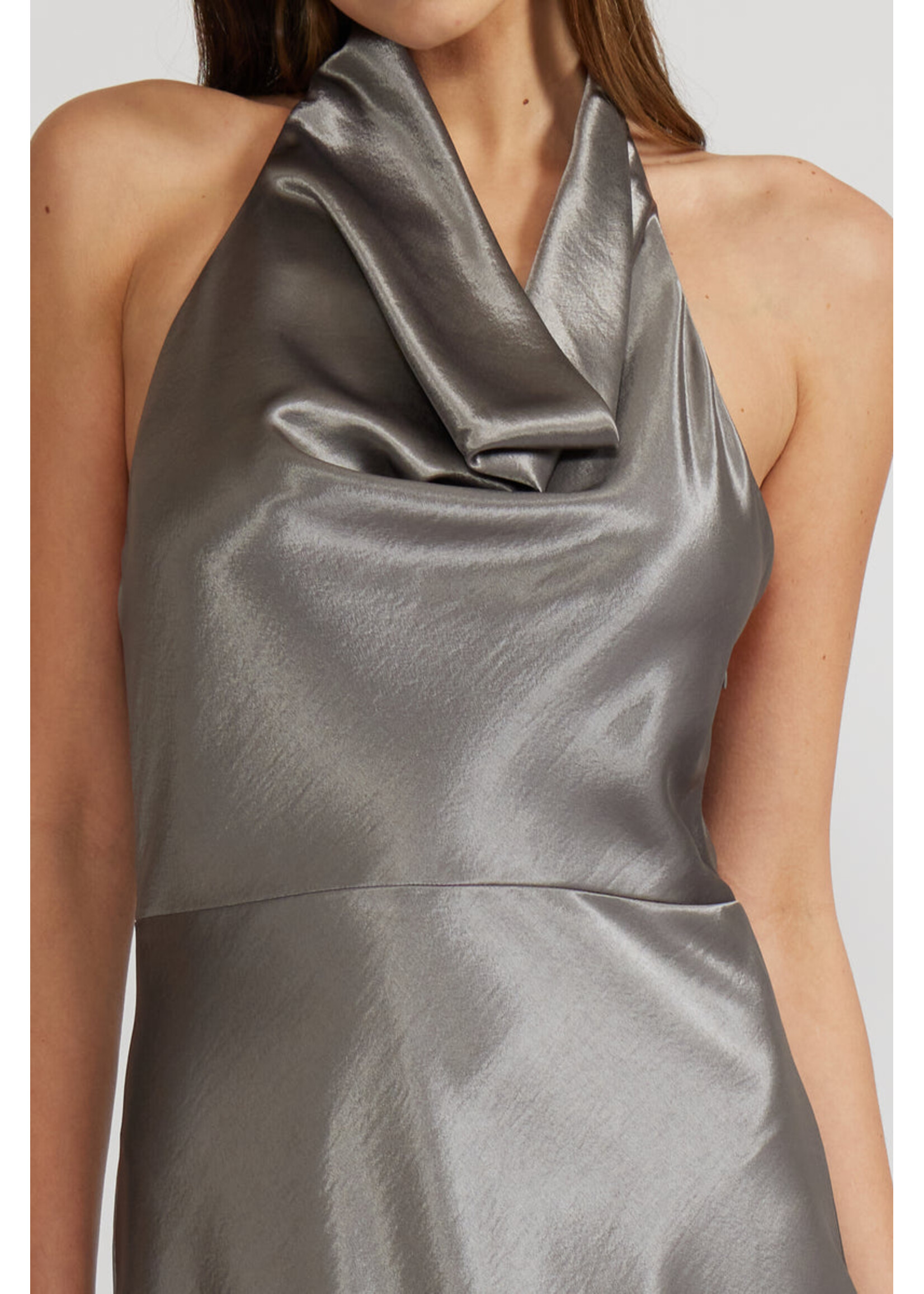 Lucy Paris Lucy Paris Debbie Halter Dress - Pewter