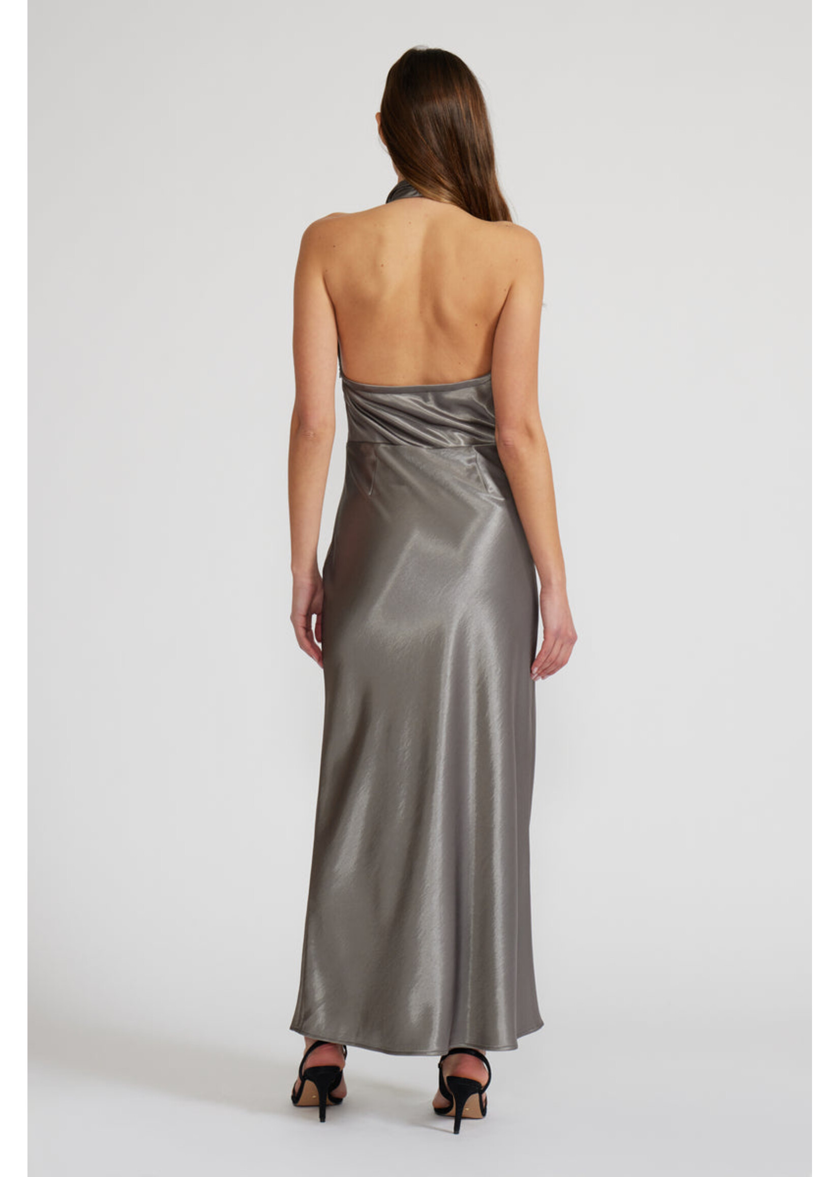 Lucy Paris Lucy Paris Debbie Halter Dress - Pewter