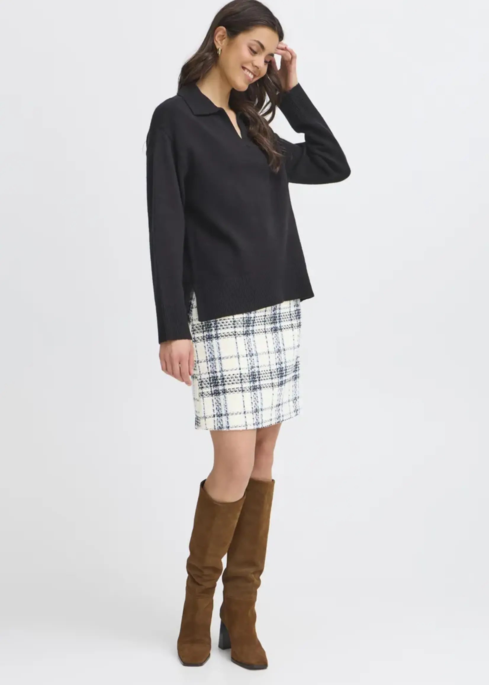 Fransa Fransa Amaya Skirt One - Bering Sea