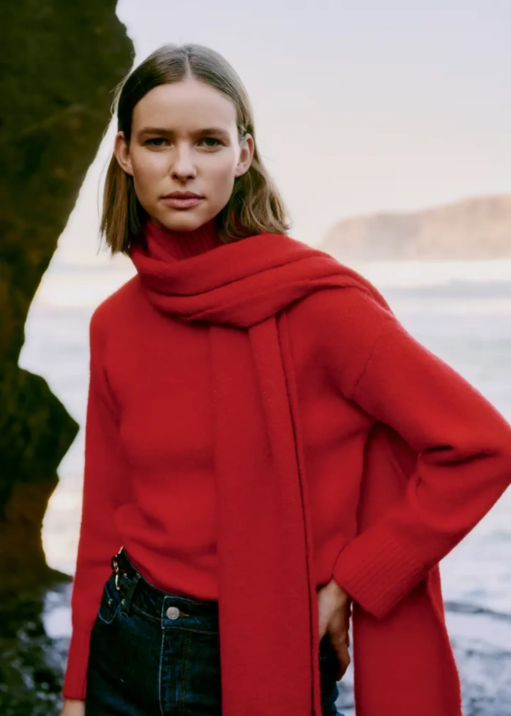 B.young B.Young Vasha Scarf 2 - Barbados Cherry