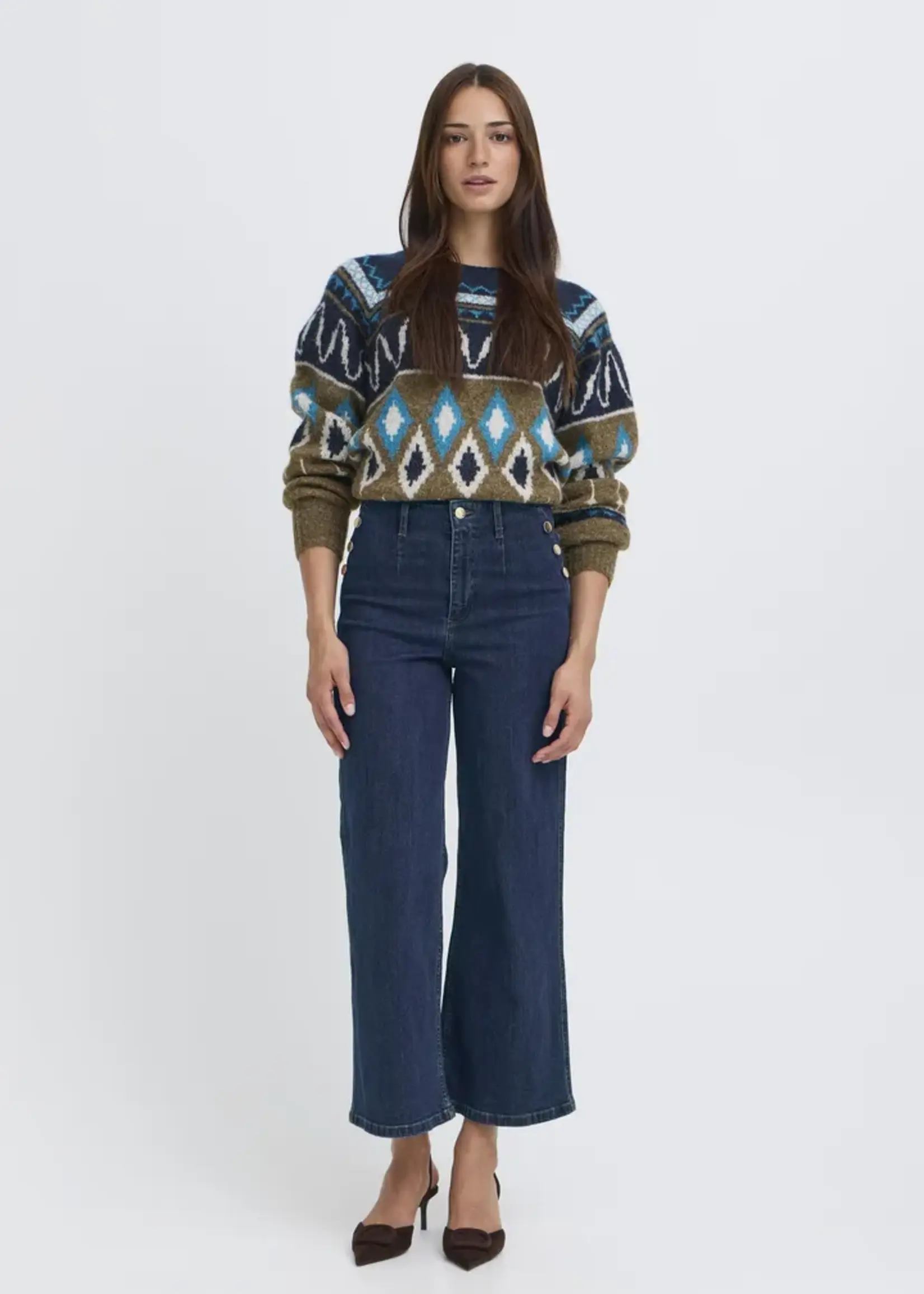 B.young B.Young Jean Boutonné Komma - Dark Blue